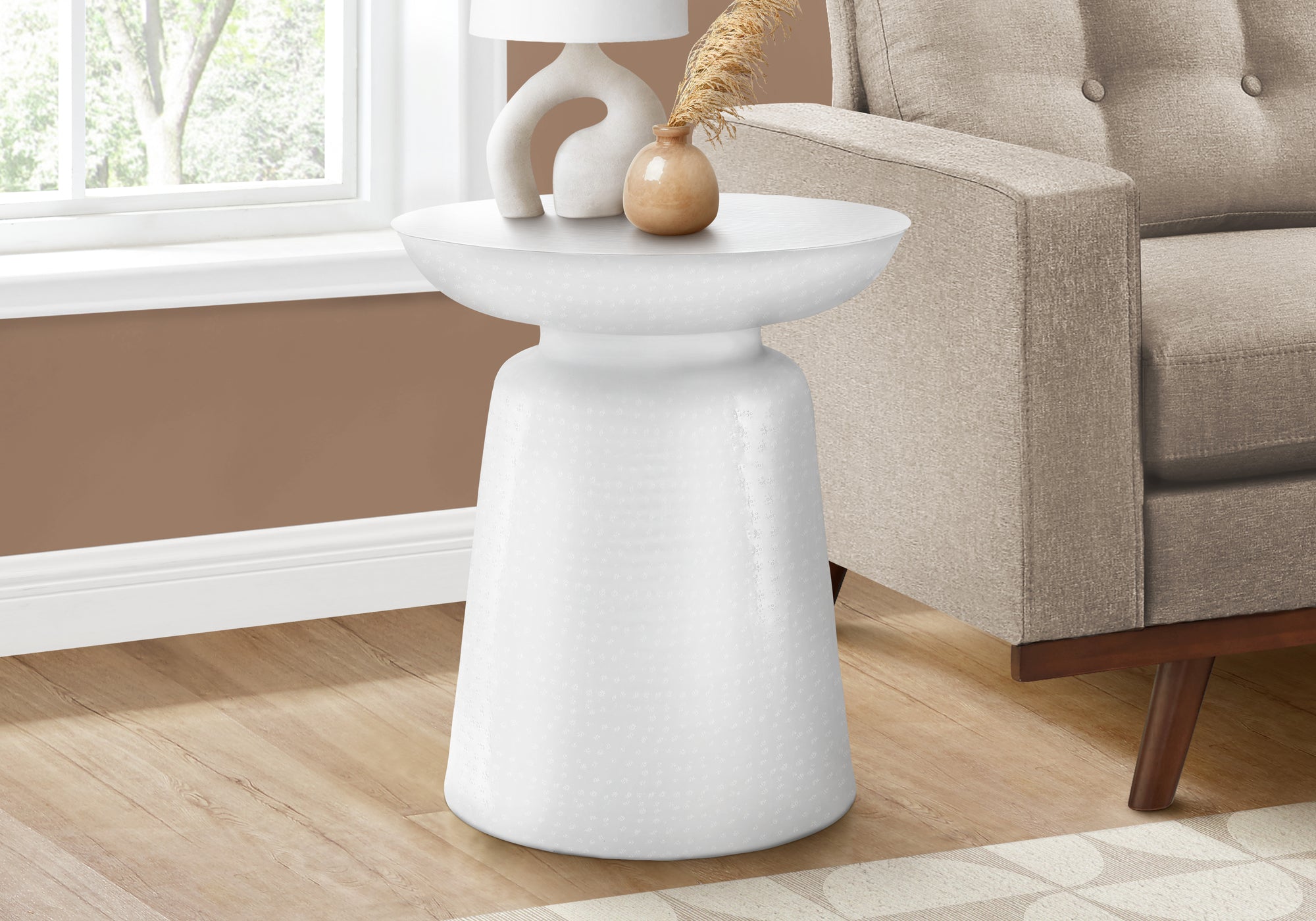 Brita - Accent Table Drum Side End Nightstand Lamp Living Room Bedroom