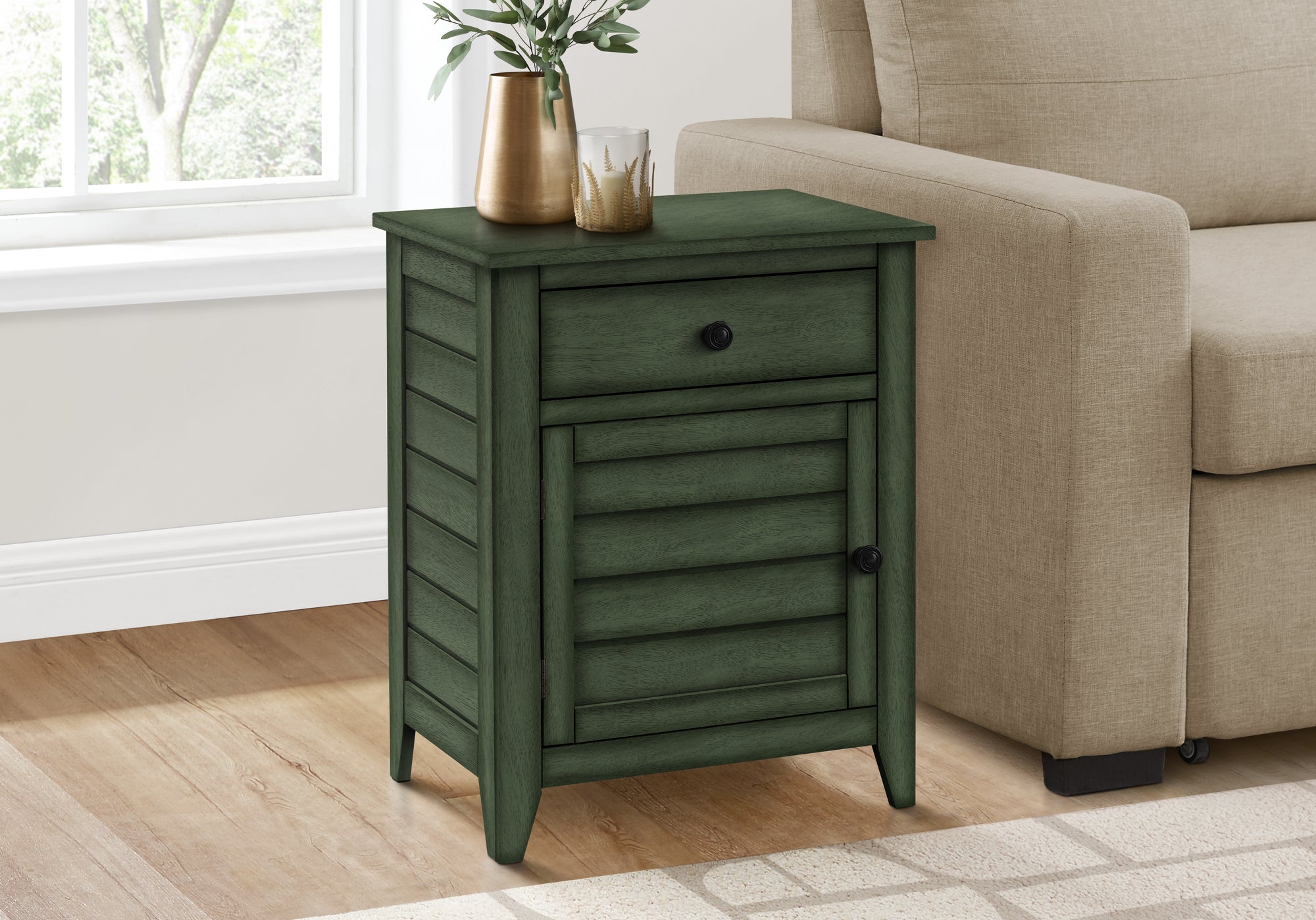 Seraphin - Accent Table Nightstand Storage Drawer End Side Table Bedroom Lamp