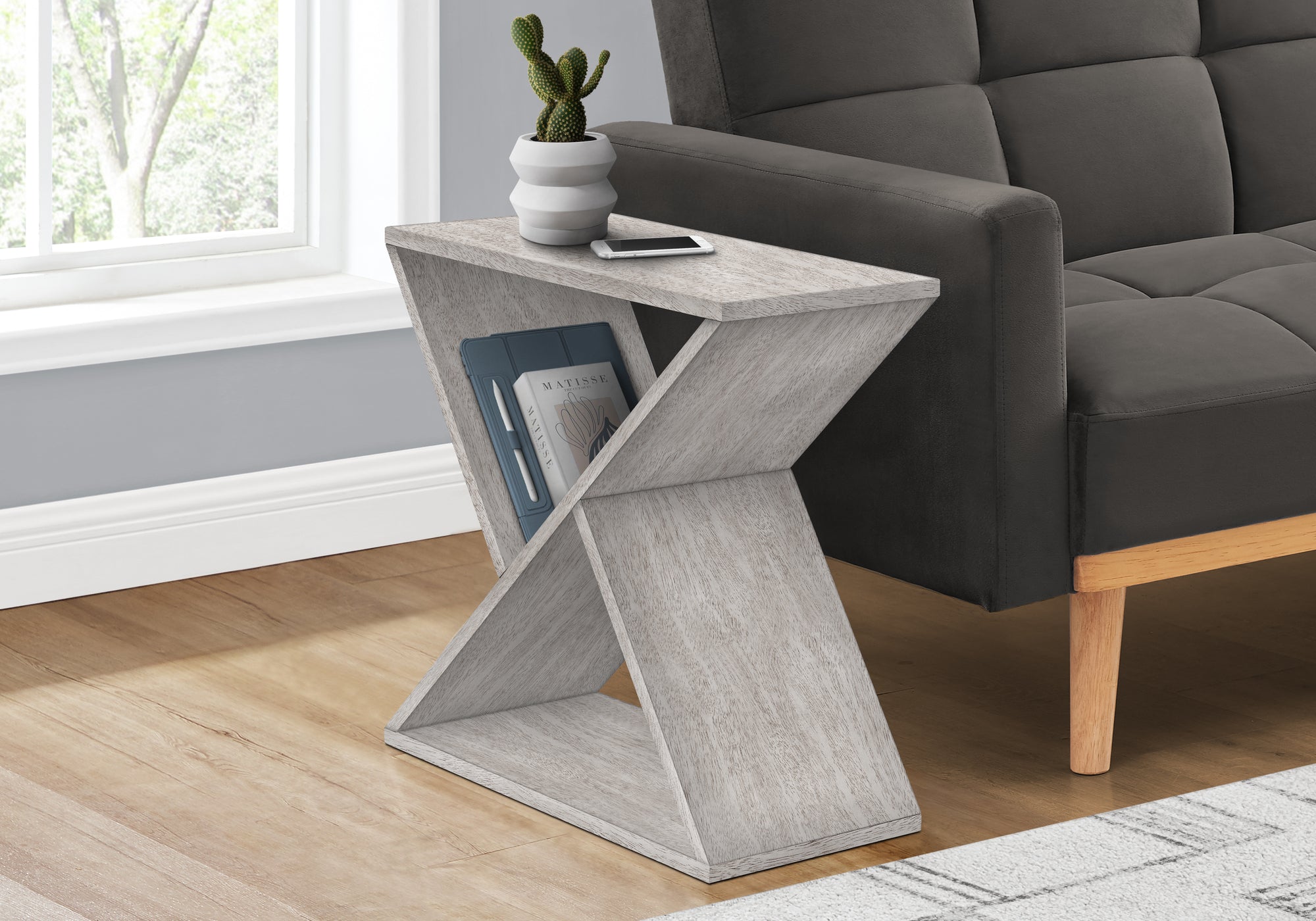 Alvere - Accent Table Side End Nightstand Narrow Small Bedroom Living Room