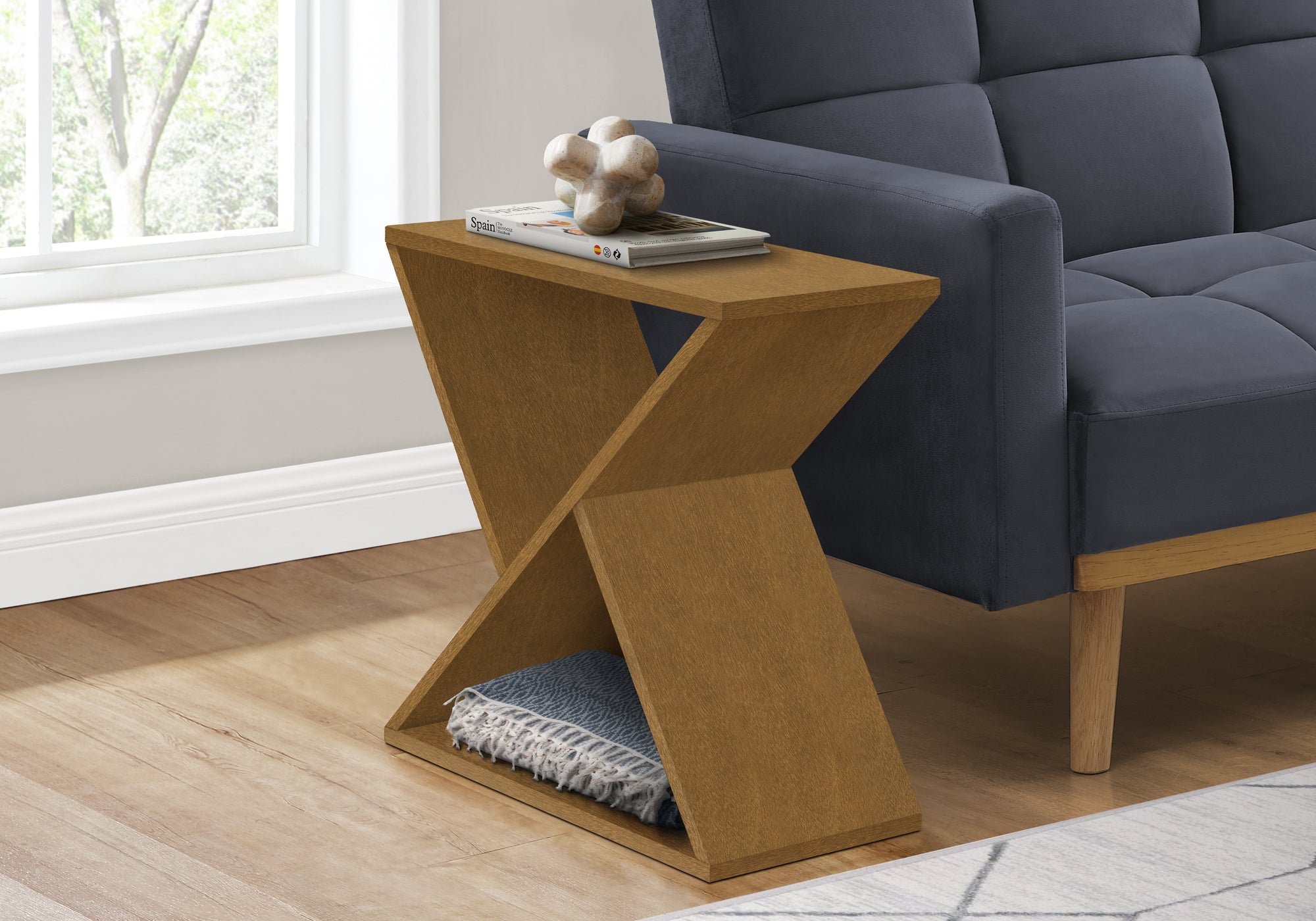 Larine - Accent Table Side End Nightstand Narrow Small Bedroom Living Room