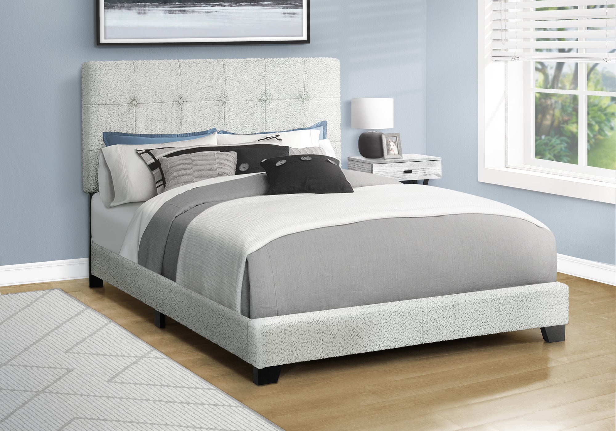 Saffi - Bed Full Size Bedroom Upholstered Frame Only Transitional