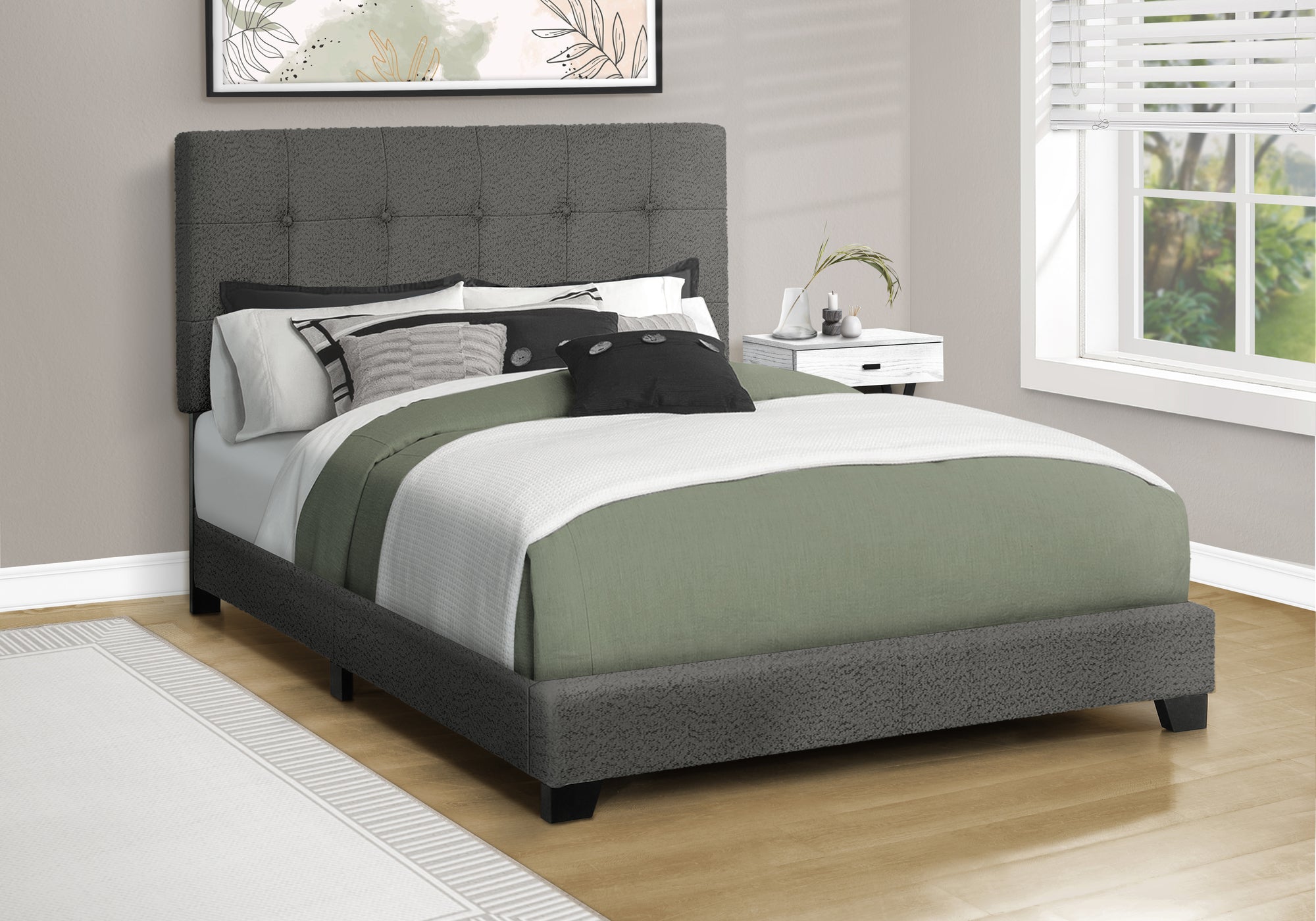 Lindsey - Bed Full Size Bedroom Upholstered Frame Only Transitional
