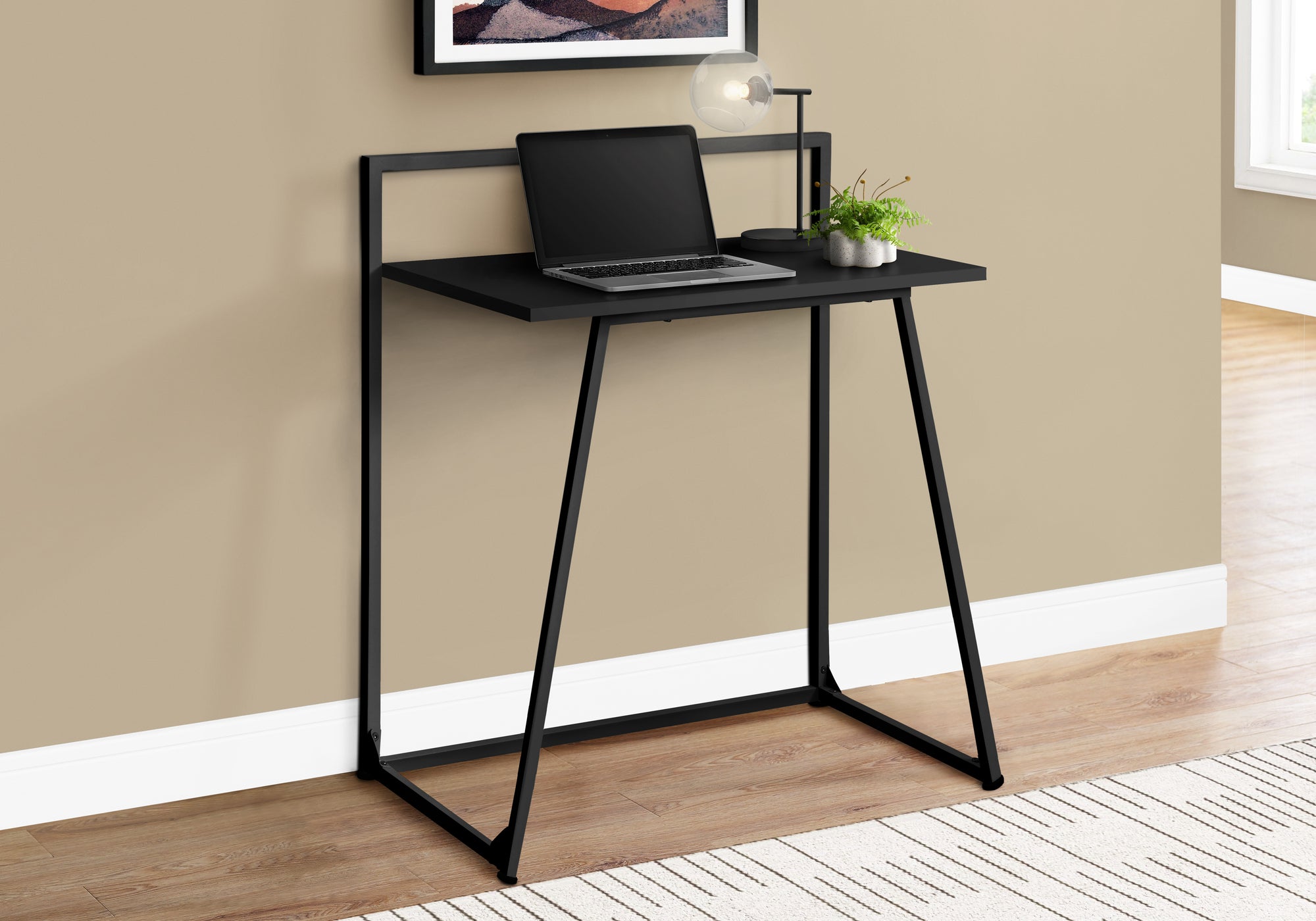 Ancel - COMPUTER DESK - 30"L / JUVENILE BLACK / BLACK METAL