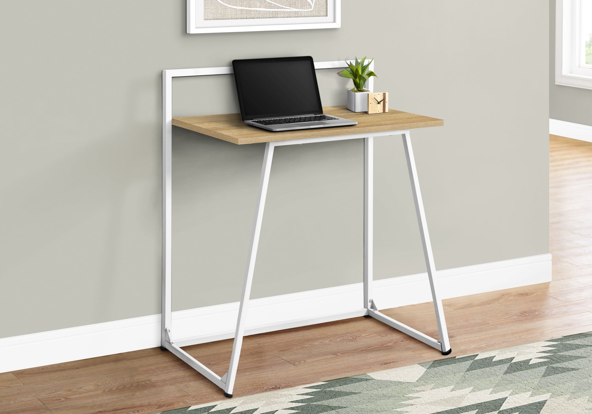 Sorley - Computer Desk Home Office Laptop 30"L Work Natural Laminate White