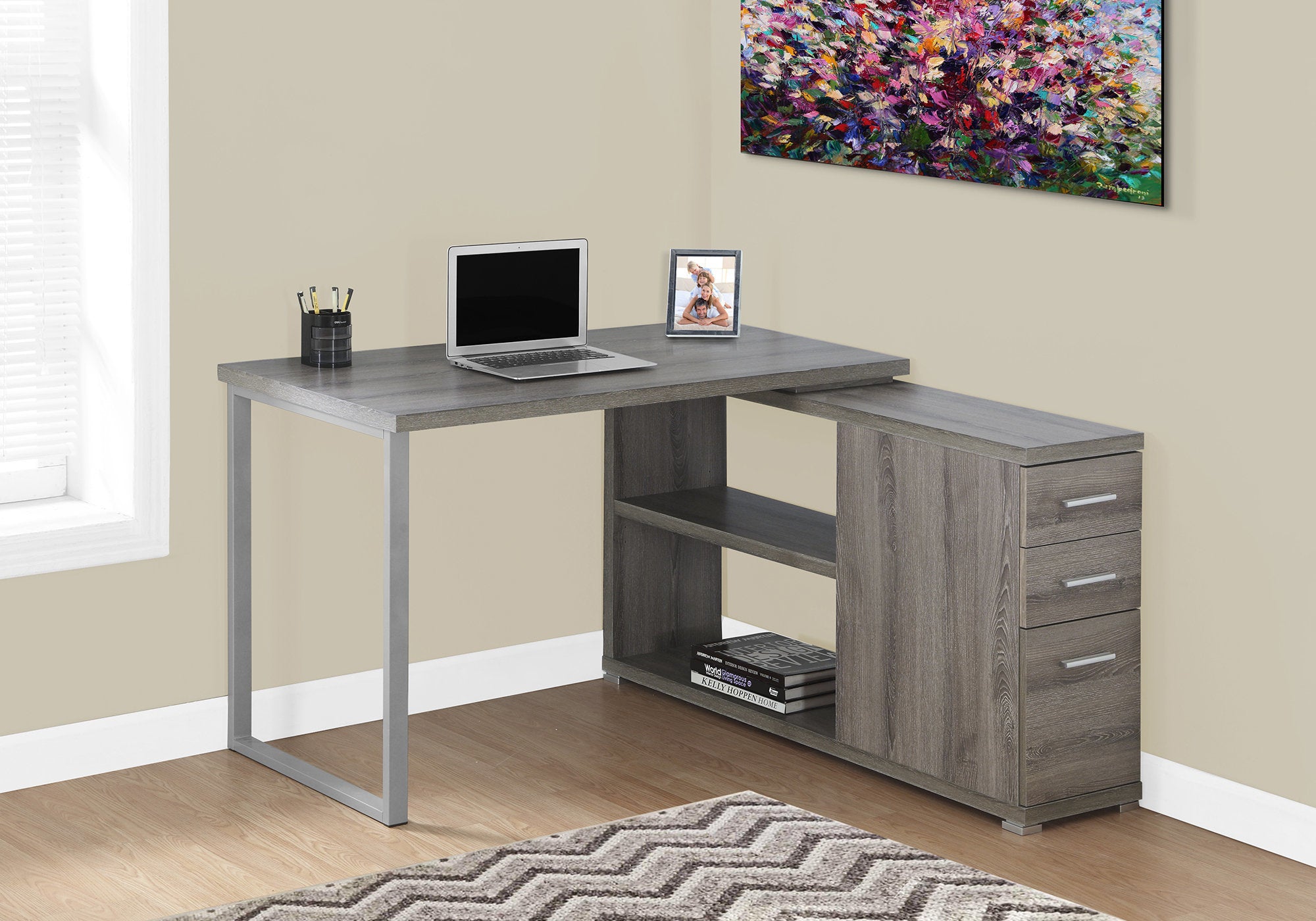 Alma - Computer Desk Home Office Corner Left Right Set-up Storage Drawers