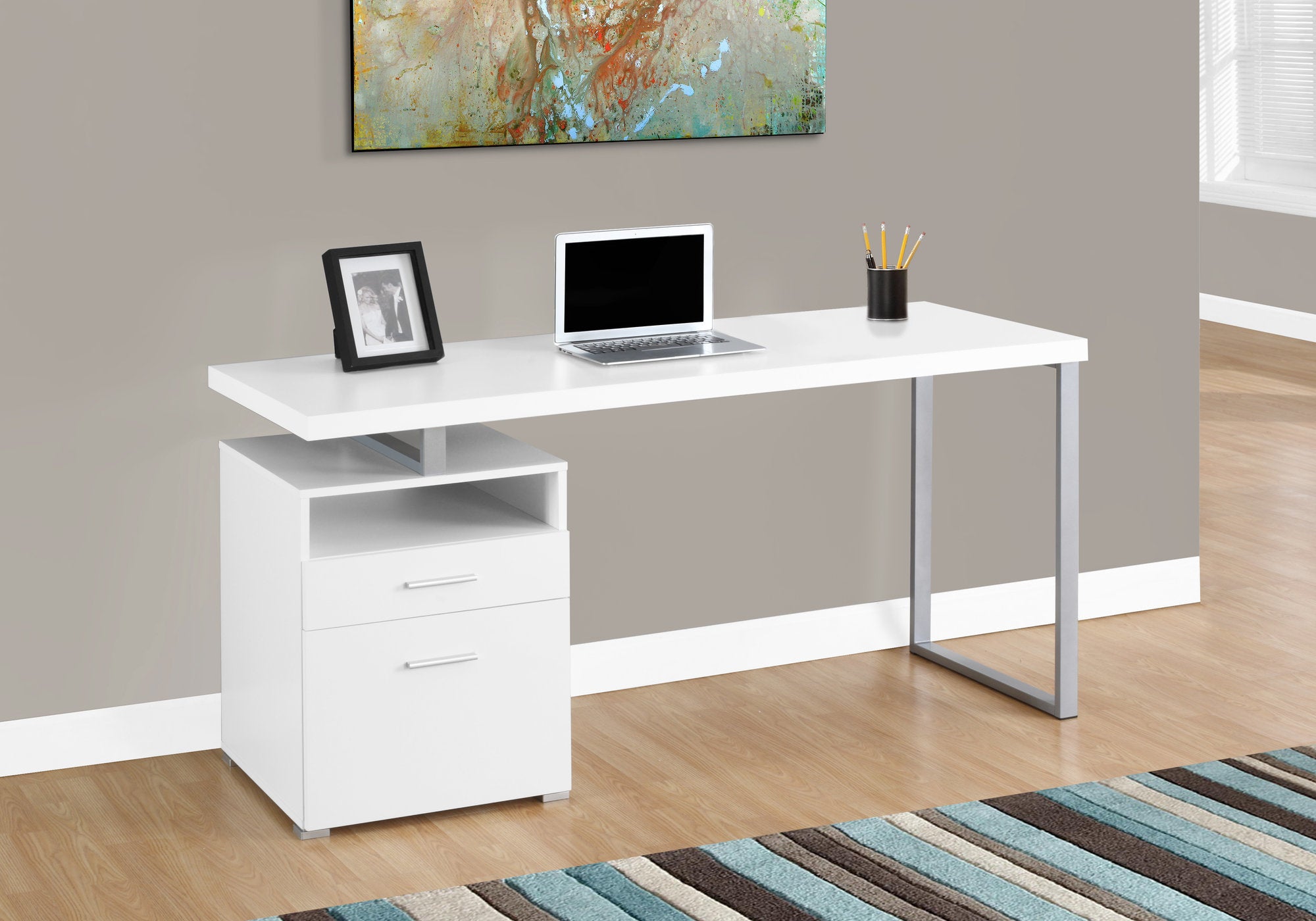 Teresa - Computer Desk Home Office Laptop Left Right Set-up Storage Drawers
