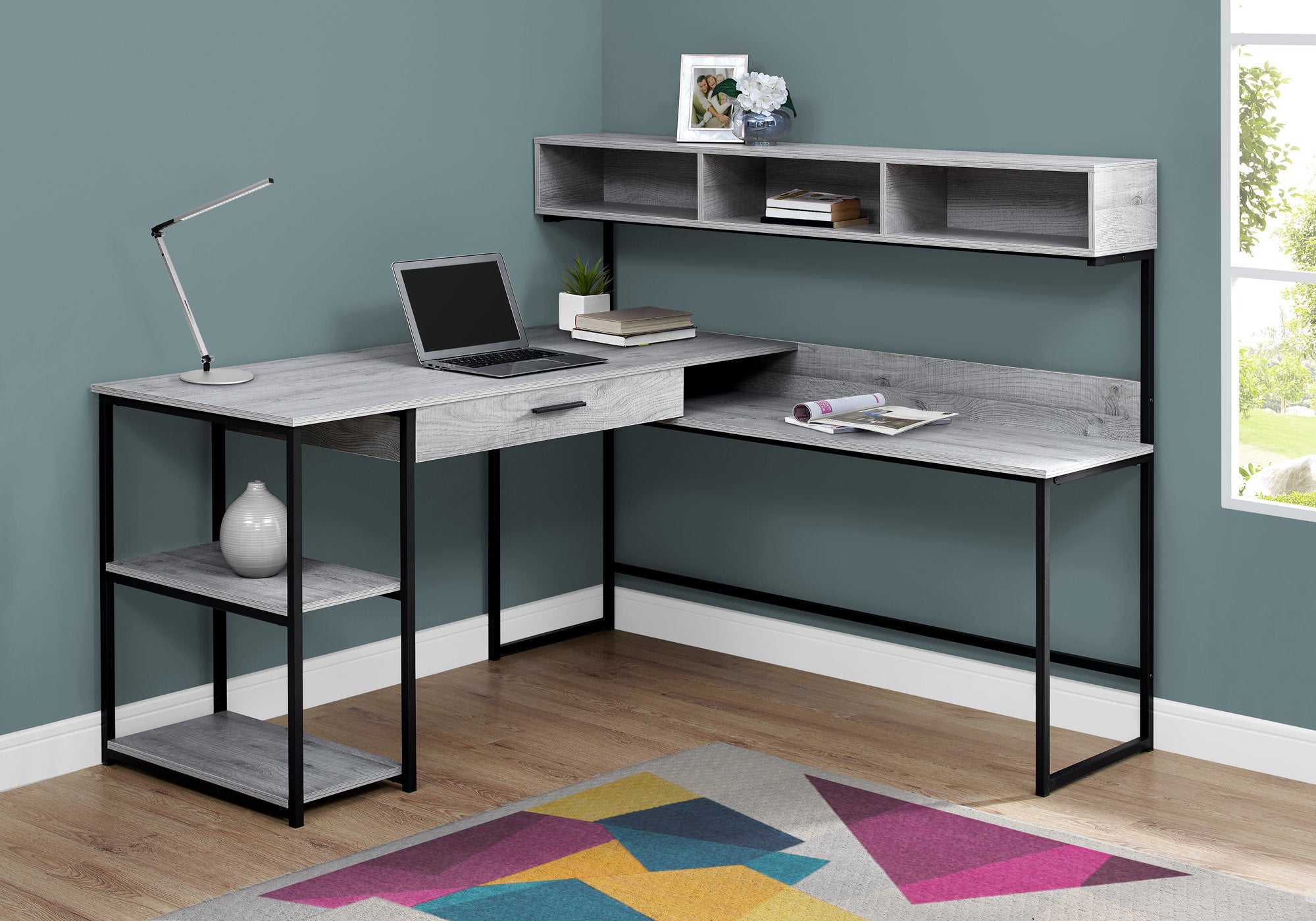 Senan - Computer Desk Home Office Corner Storage Drawers L Shape Work