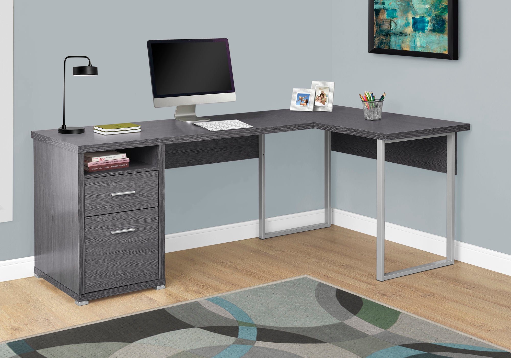 Edel - Computer Desk Home Office Corner Left Right Set-up Storage Drawers