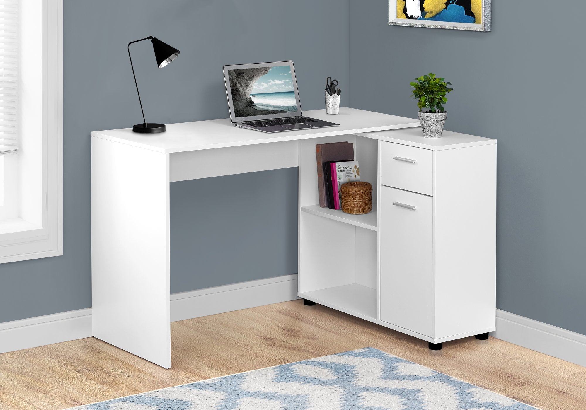 Salida - Computer Desk Home Office Corner Storage Drawers 46"L L Shape