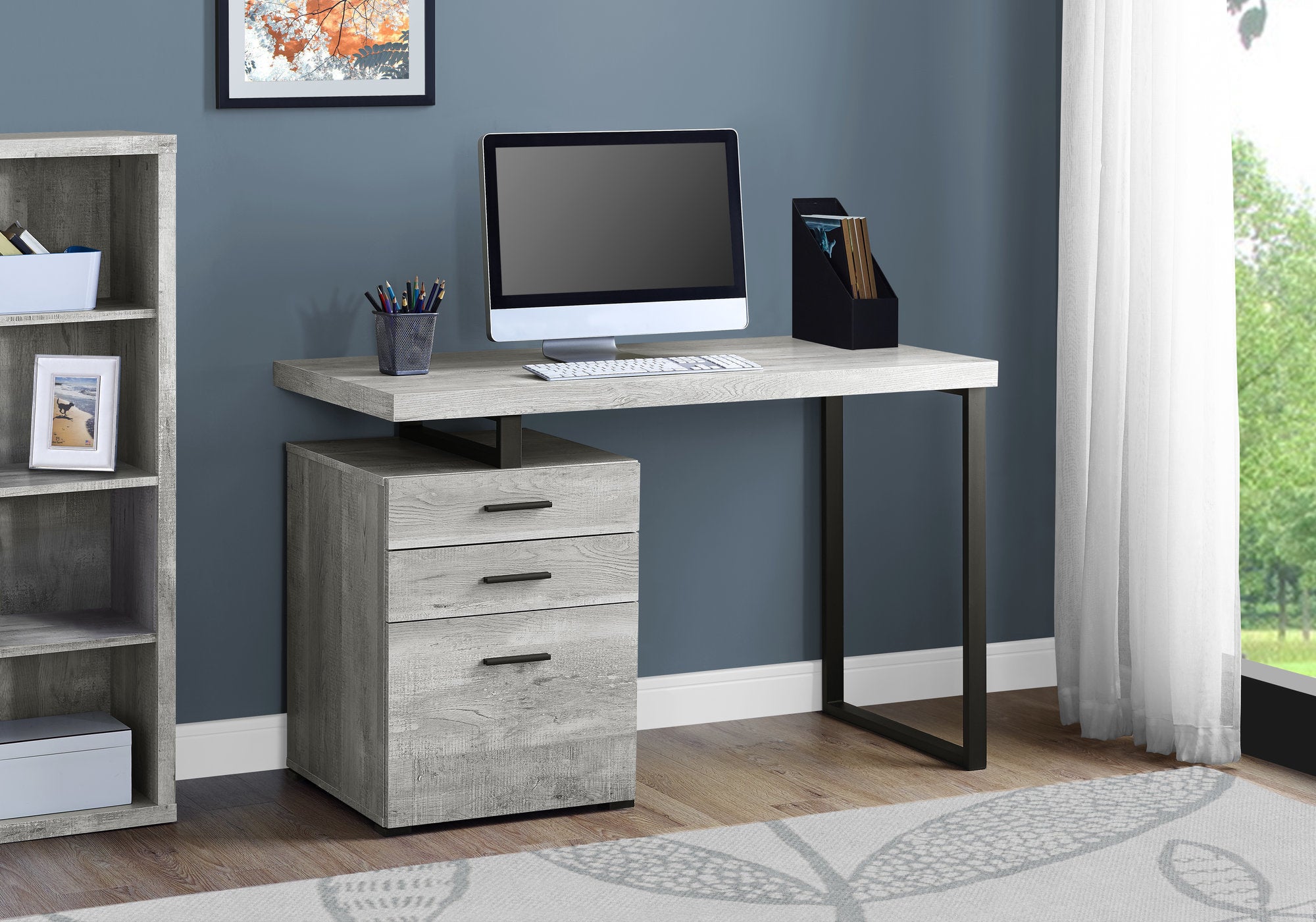 Leland - Computer Desk Home Office Laptop Left Right Set-up Storage Drawers
