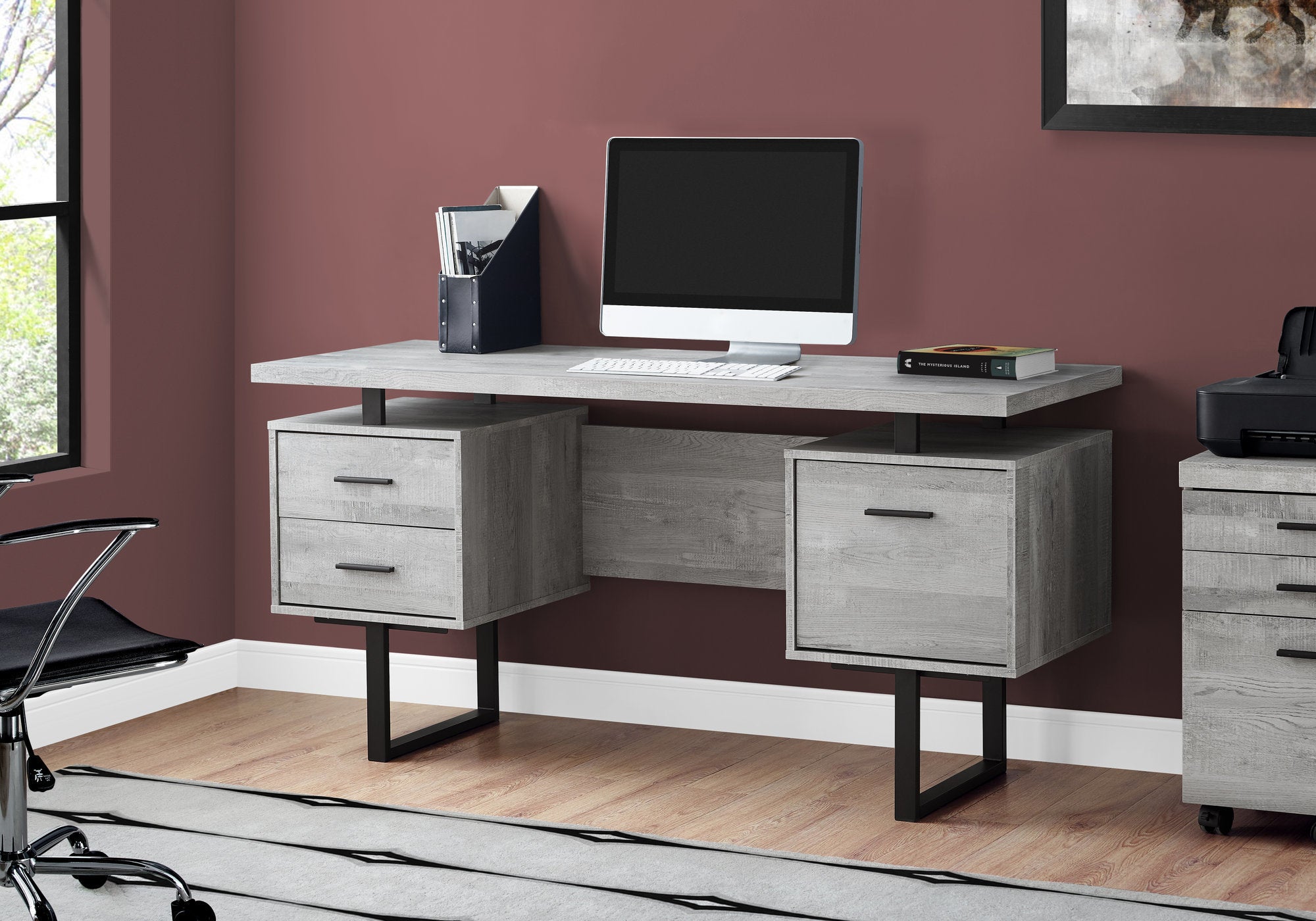 Redmond - Computer Desk Home Office Laptop Left Right Set-up Storage Drawers