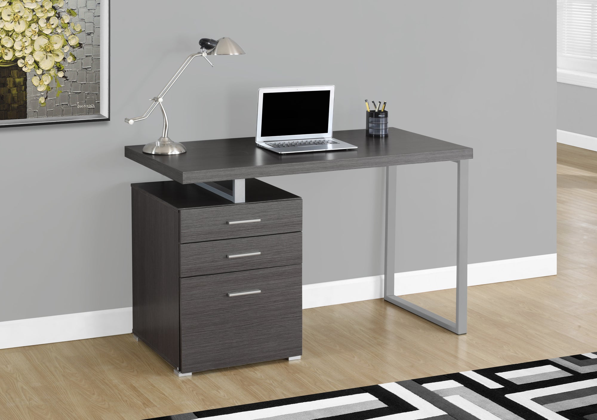 Damara - Computer Desk Home Office Laptop Left Right Set-up Storage Drawers