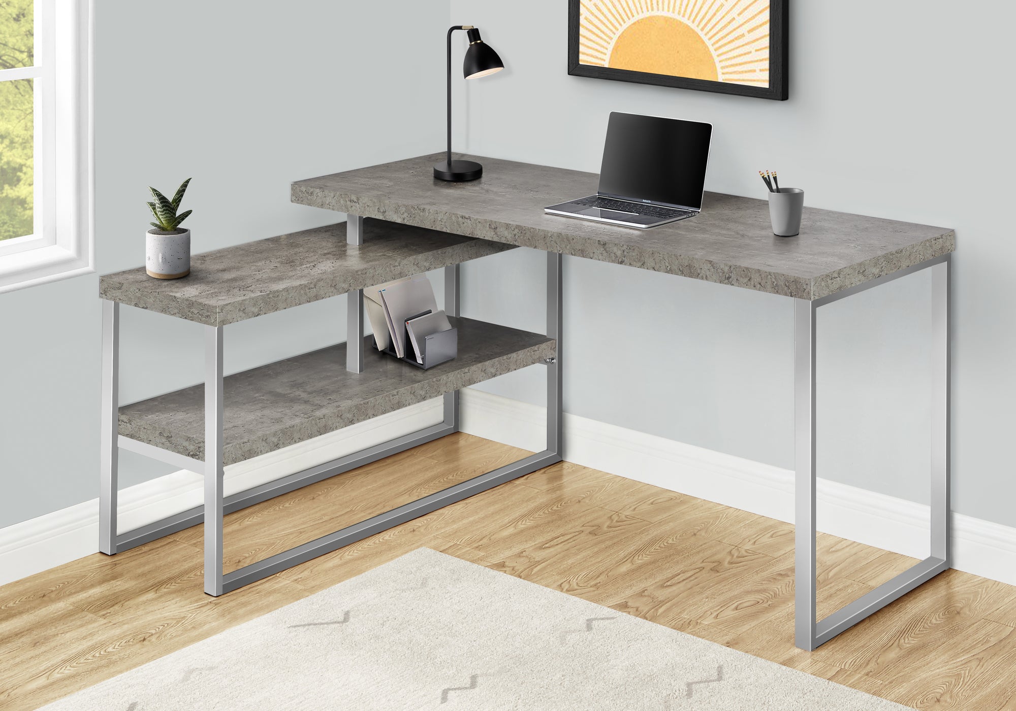 Hartman - Computer Desk Home Office Corner Left Right Set-up Storage Shelves