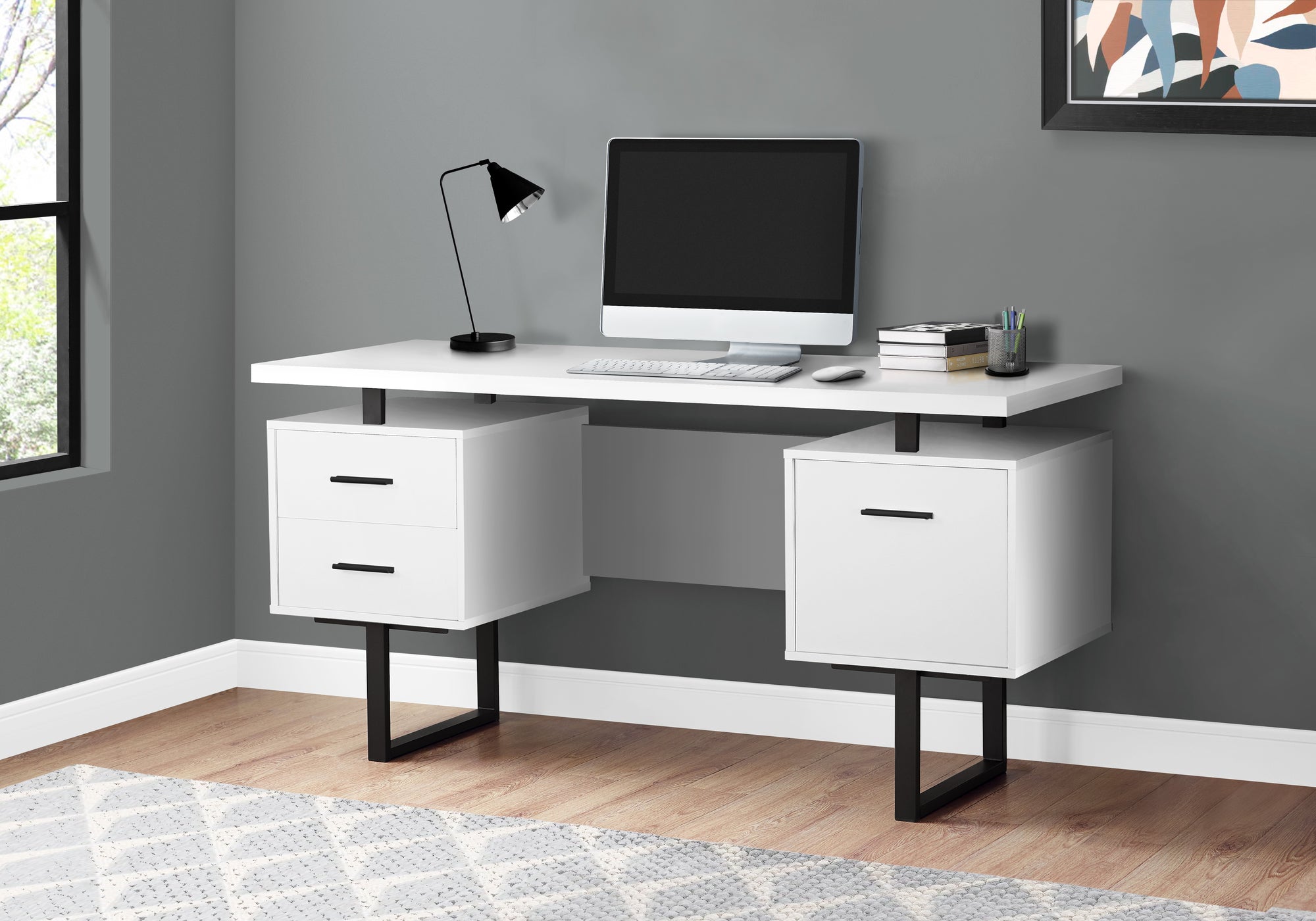 Ogden - Computer Desk Home Office Laptop Left Right Set-up Storage Drawers