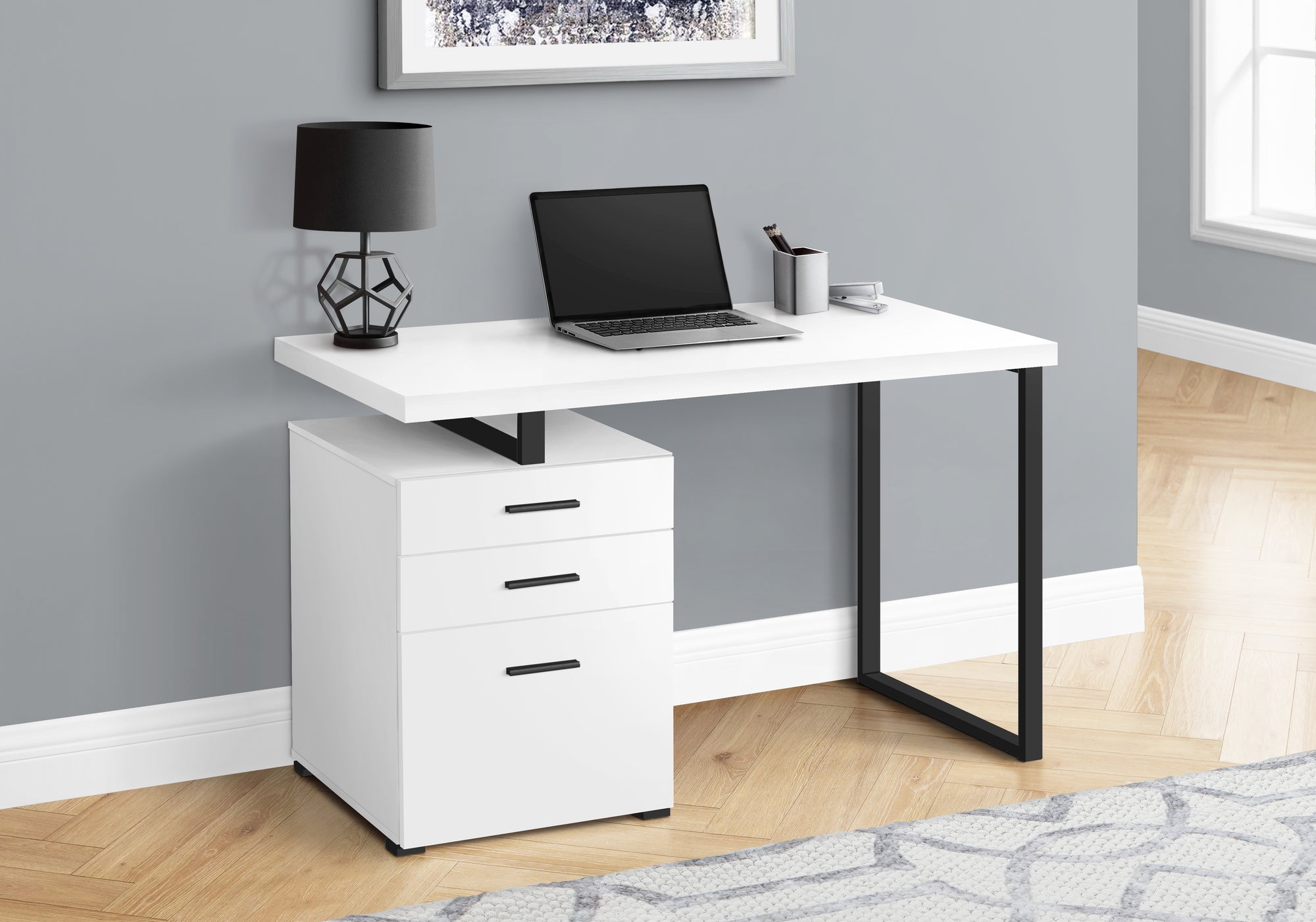 Tartan - Computer Desk Home Office Laptop Left Right Set-up Storage Drawers