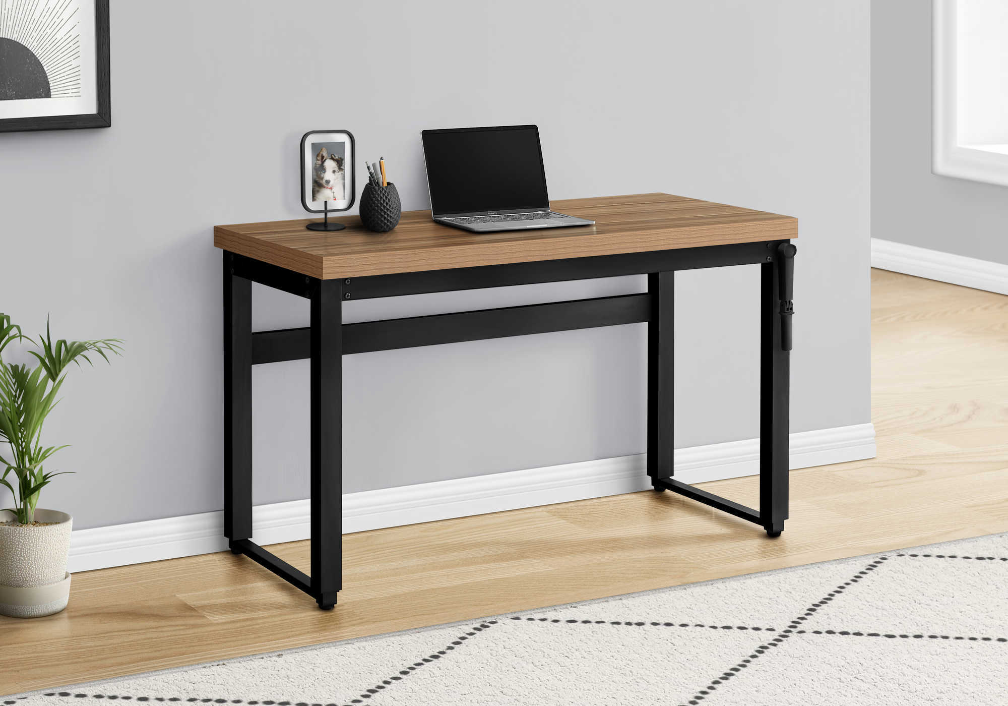 Jaclyn - Computer Desk Home Office Standing Adjustable 48"L Work Laptop Brown