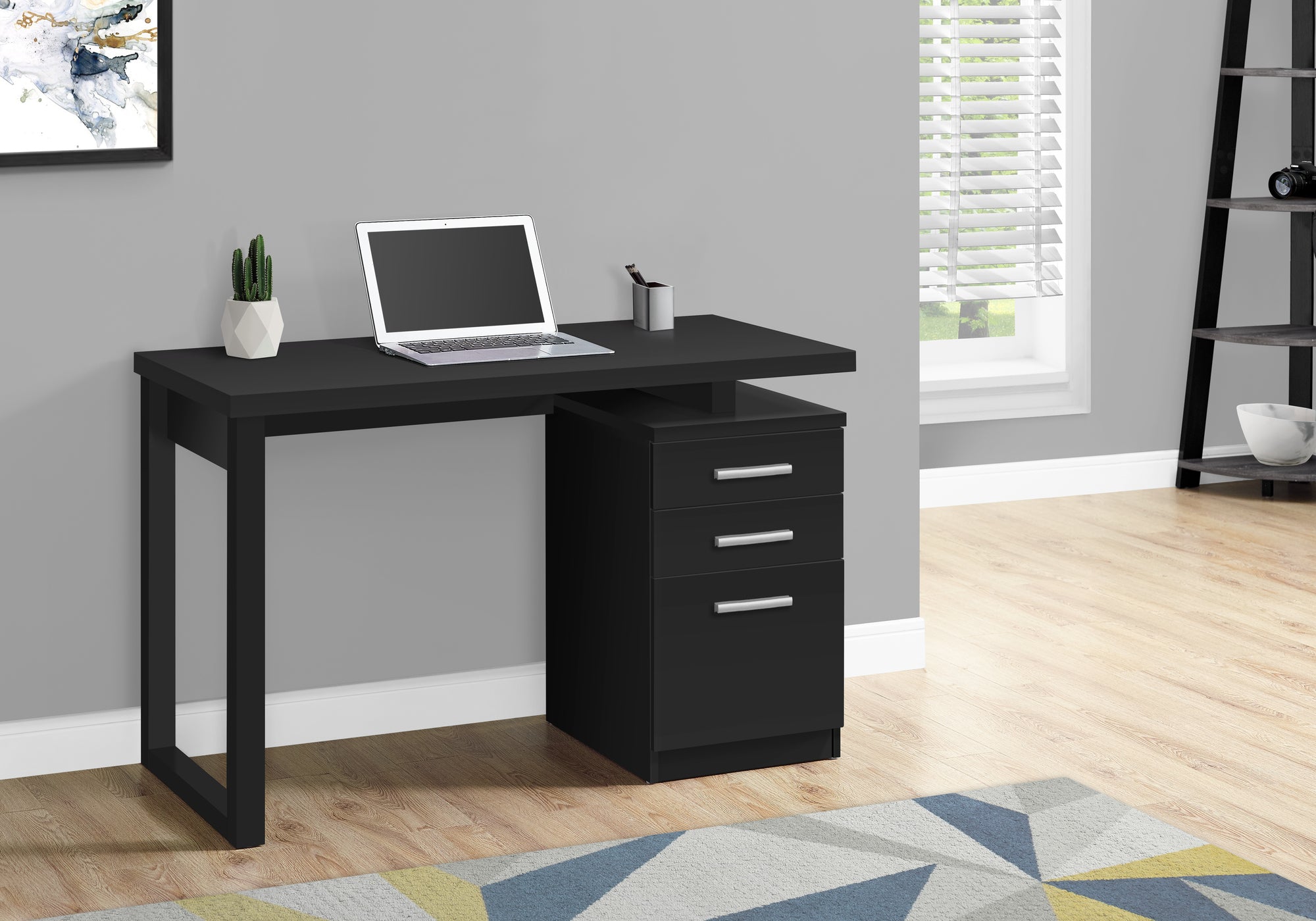 Rockwell - Computer Desk Home Office Laptop Left Right Set-up Storage Drawers