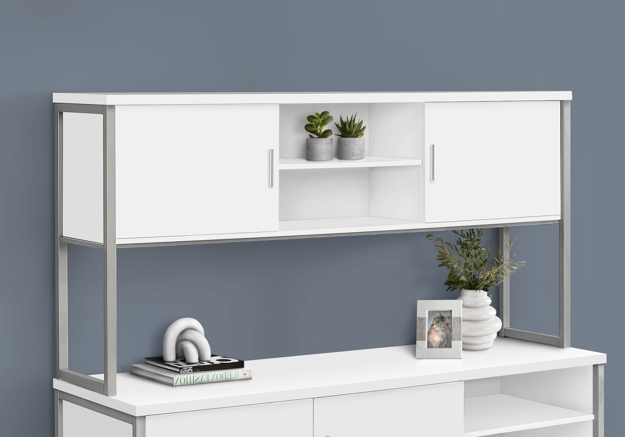 Saranna - Office Hutch 72"L Work Storage Doors Home Office Commercial Grade