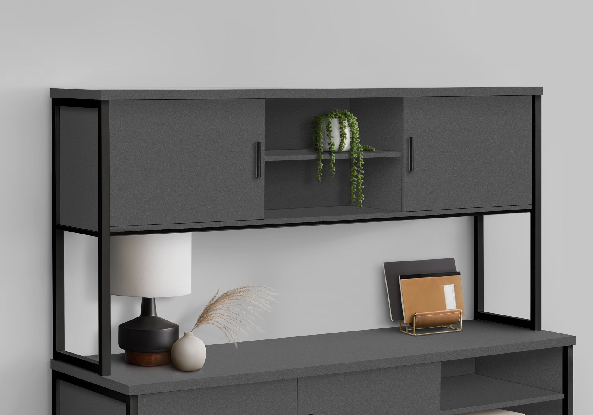 Maddock - Office Hutch 72"L Work Storage Doors Home Office Commercial Grade
