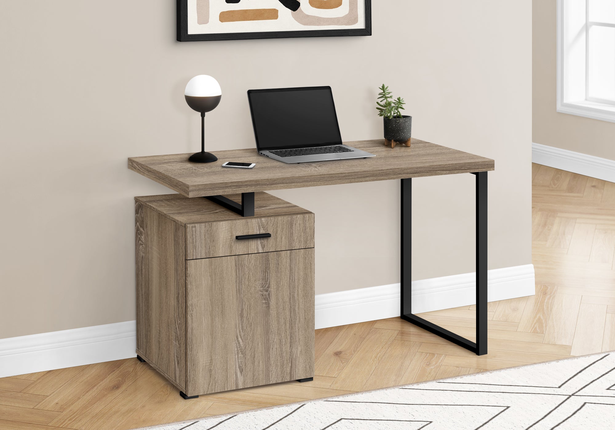 Camara - Computer Desk Home Office Laptop Left Right Set-up Storage Drawers