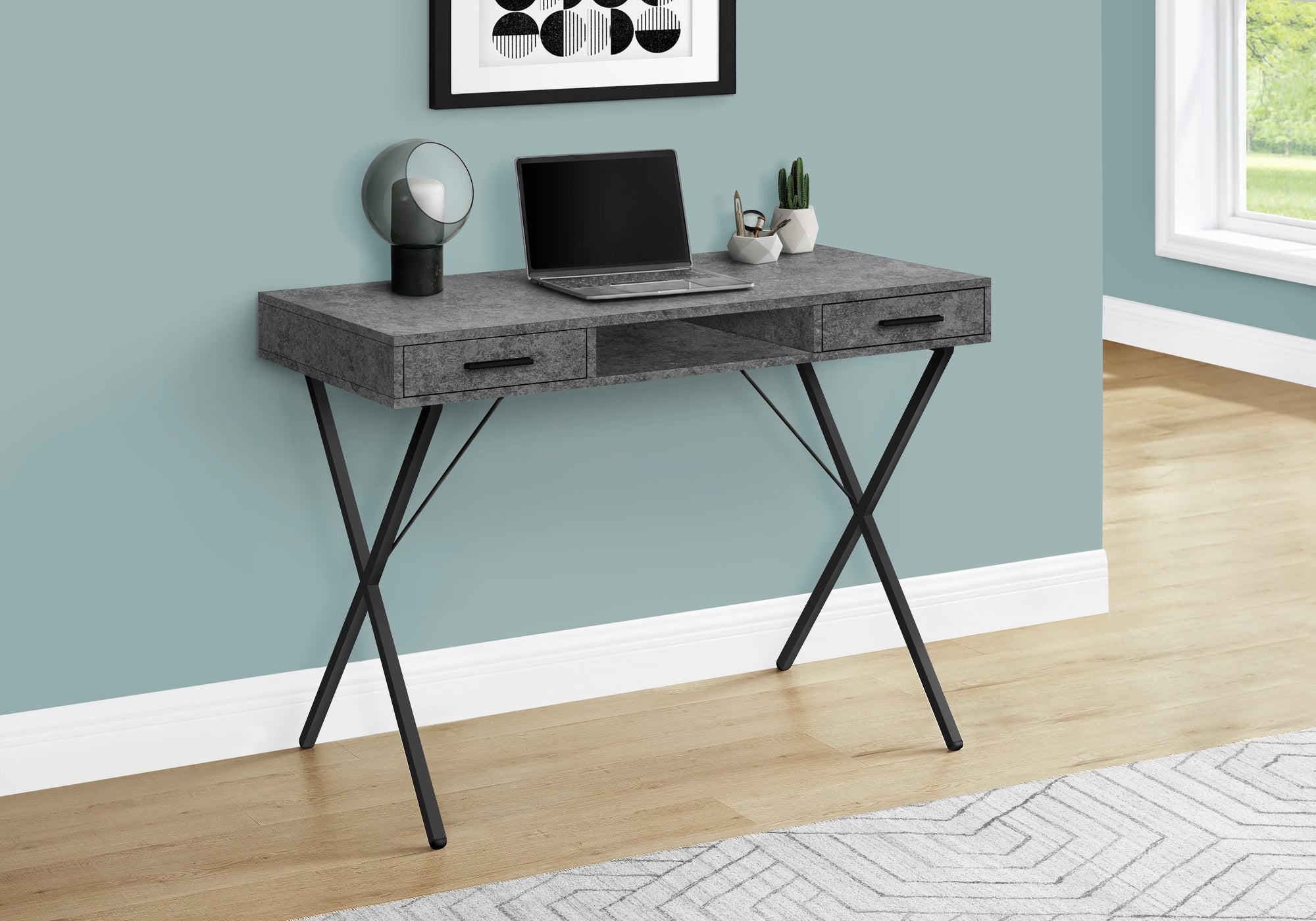 Cariel - Computer Desk Home Office Laptop Left Right Set-up Storage Drawers