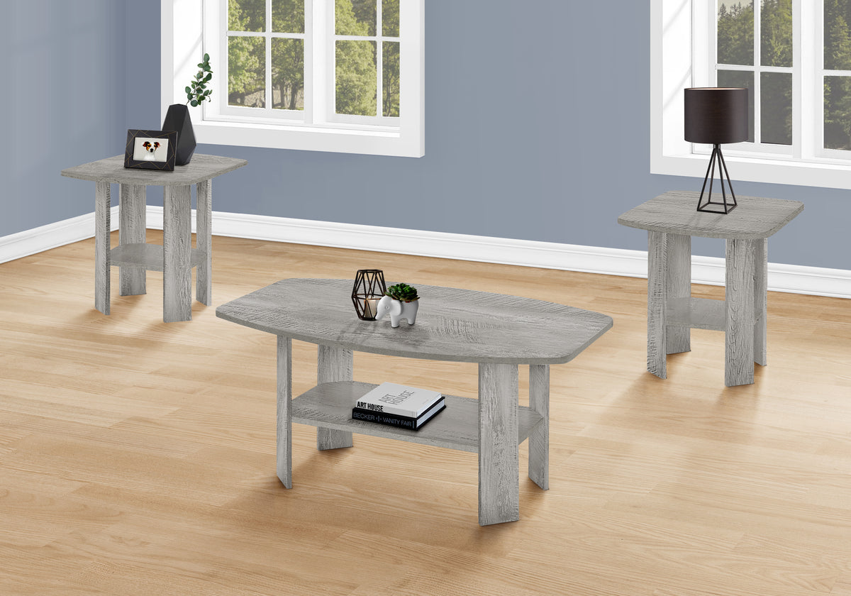 Malino - Table Set 3pcs Set Coffee End Side Accent Living Room