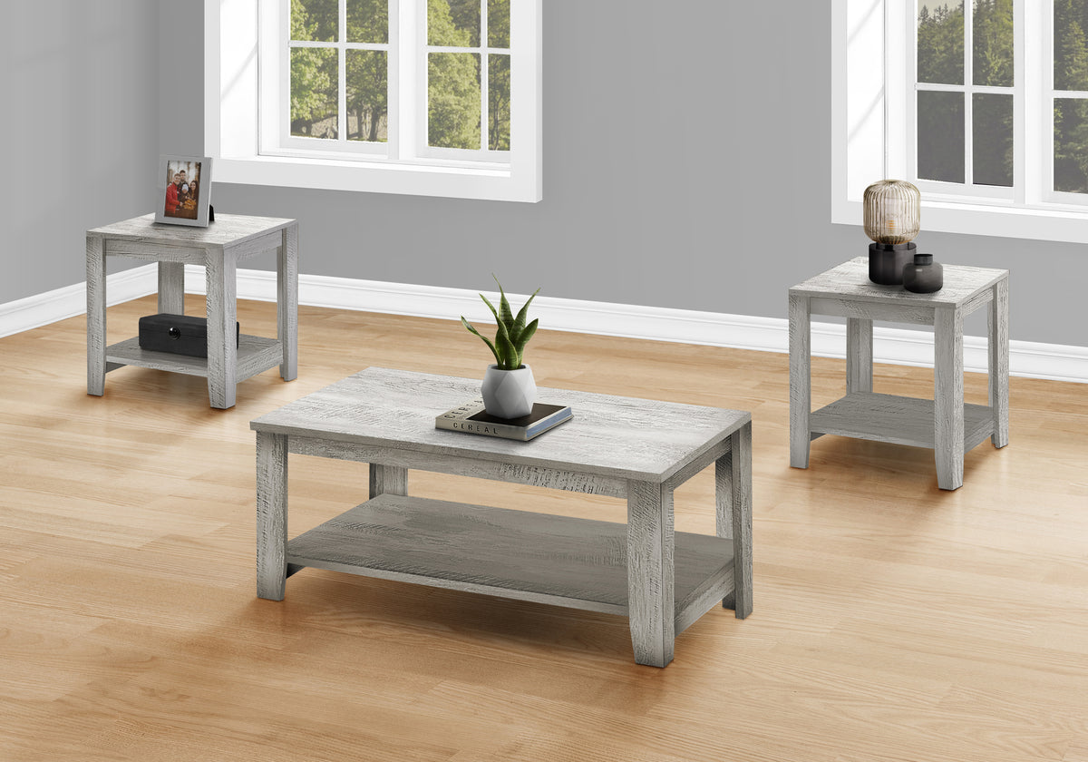 Narva - Table Set 3pcs Set Coffee End Side Accent Living Room