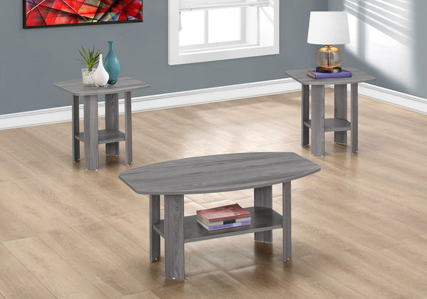 Timila - Table Set 3pcs Set Coffee End Side Accent Living Room