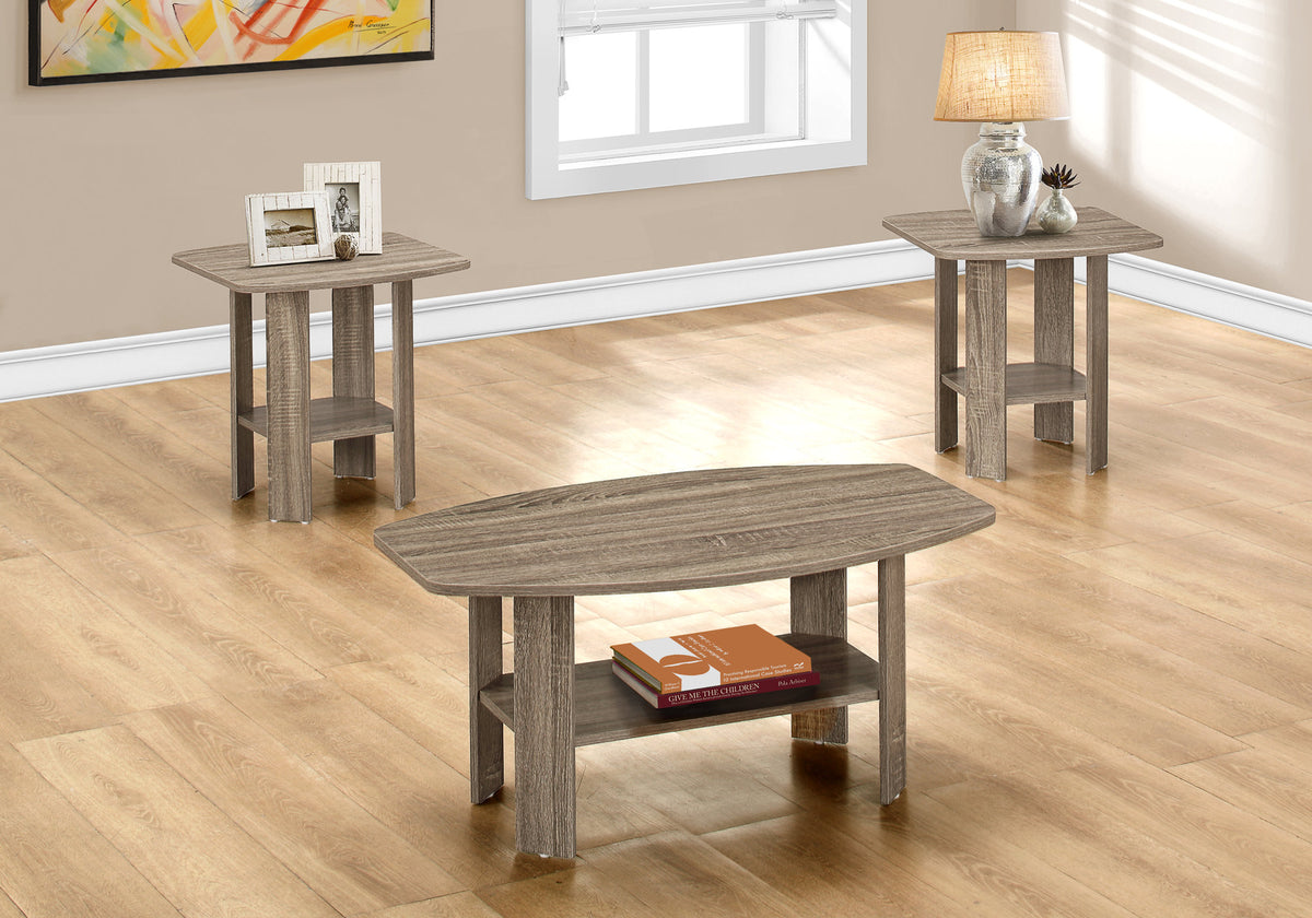 Darien - Table Set 3pcs Set Coffee End Side Accent Living Room