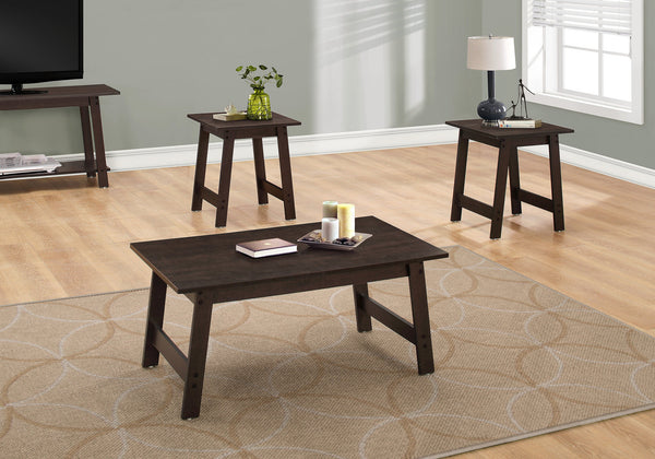Serrano - Table Set 3pcs Set Coffee End Side Accent Living Room