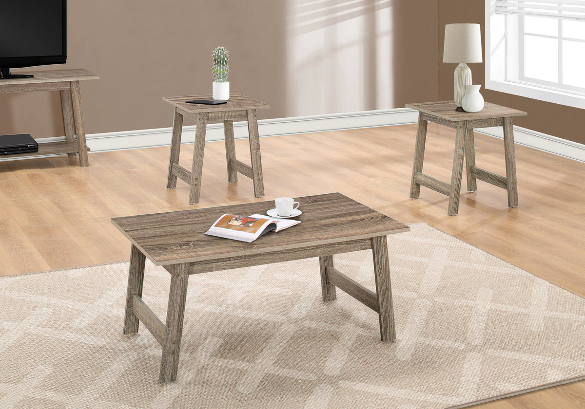 Stewart - Table Set 3pcs Set Coffee End Side Accent Living Room