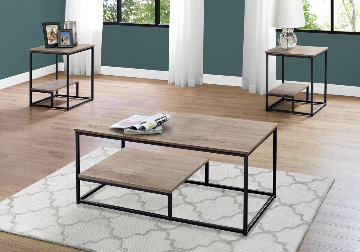 Genera - Table Set 3pcs Set Coffee End Side Accent Living Room