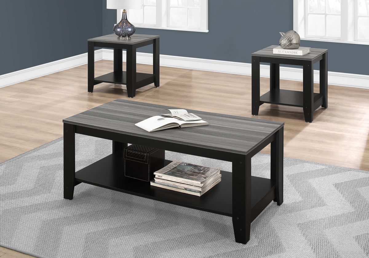 Cantara - Table Set 3pcs Set Coffee End Side Accent Living Room