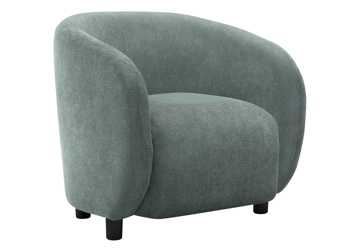 Accent Chair, 29"H, Upholstered, Living Room, Bedroom, Green Fabric, Contemporary, Modern