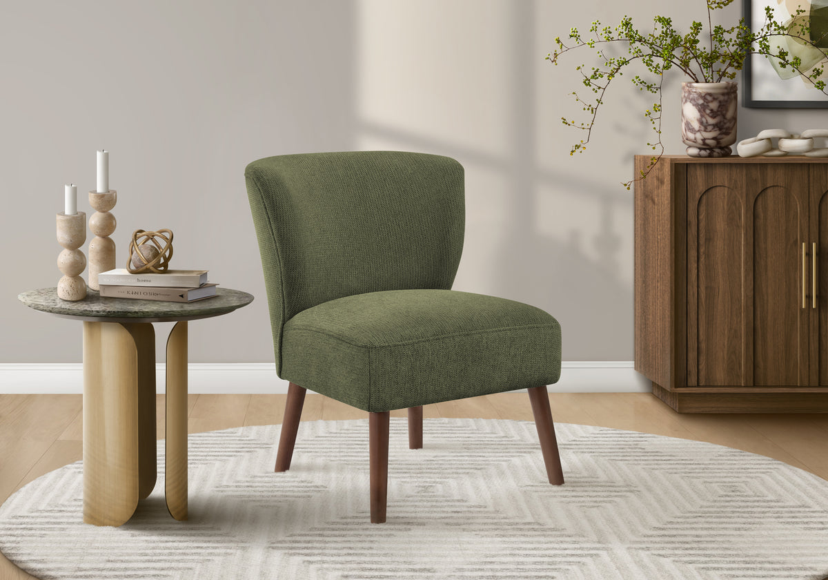Savara - Accent Chair 33" H Upholstered Living Room Bedroom Green Fabric