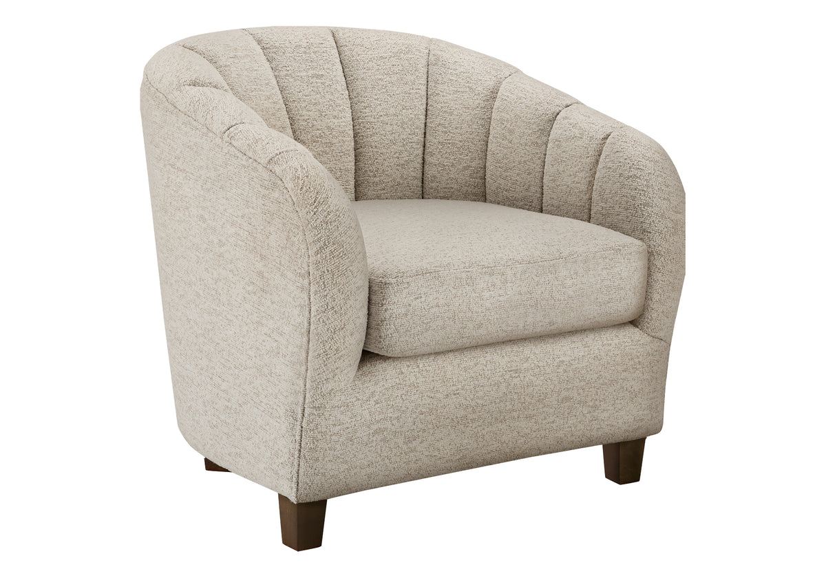 Accent Chair, 31"H, Upholstered, Living Room, Bedroom, Cream Fabric, Contemporary, Modern, Transitional