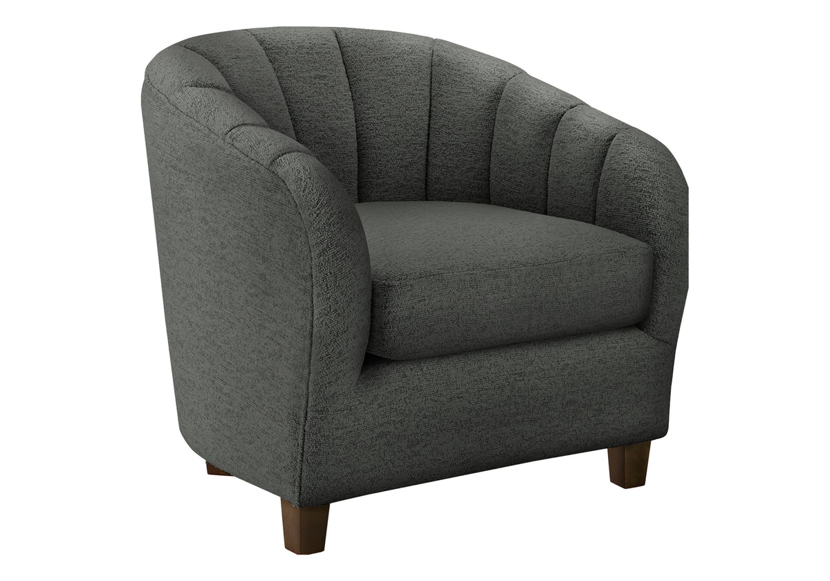 Accent Chair, 31"H, Upholstered, Living Room, Bedroom, Dark Grey Fabric, Contemporary, Modern, Transitional