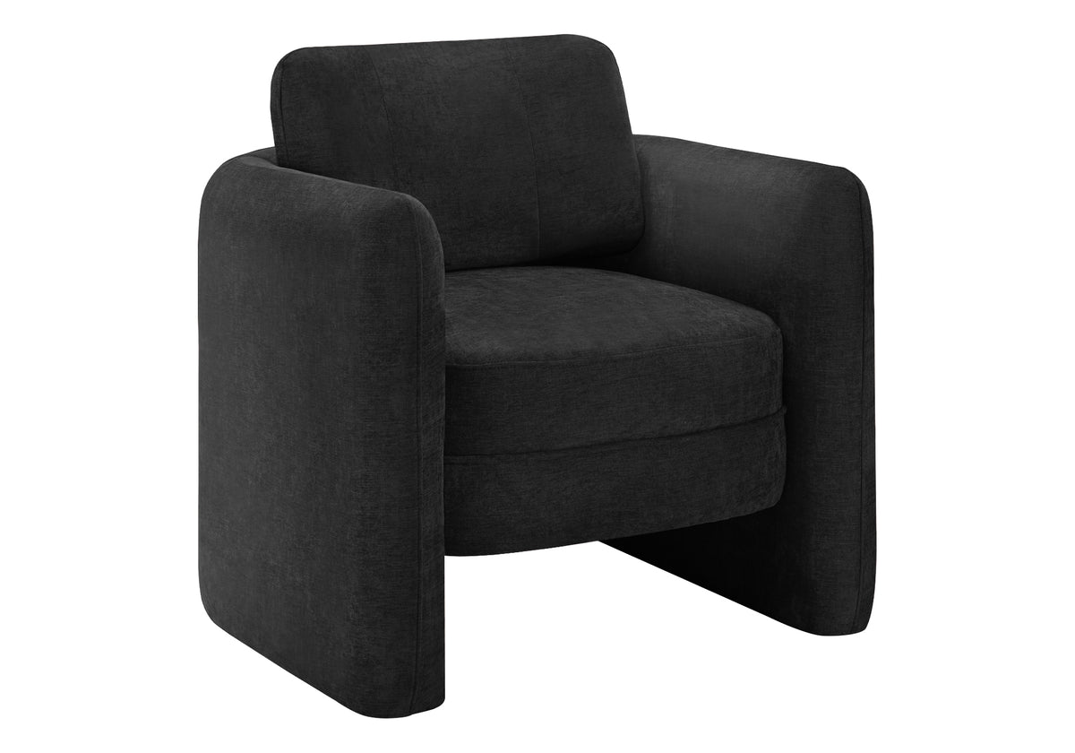 Accent Chair, 32"H, Upholstered, Living Room, Bedroom, Black Fabric, Contemporary, Modern