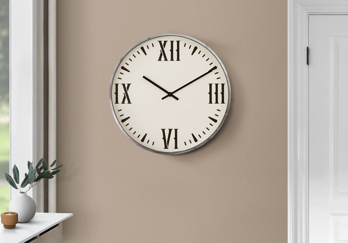 Caelinus - Clocks 20" Round Wall Clock Black White Modern