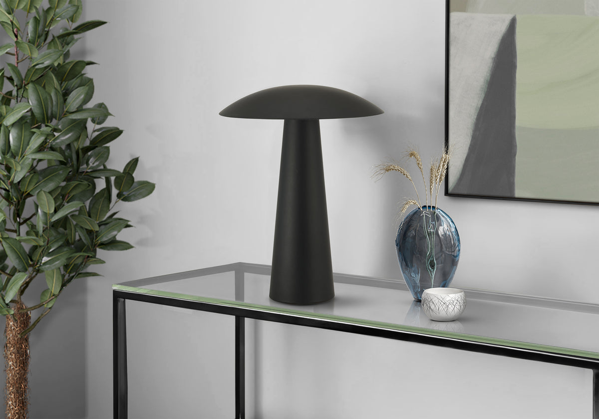 Lighting, 12""H, Led, Table Lamp, Black Metal, Contemporary