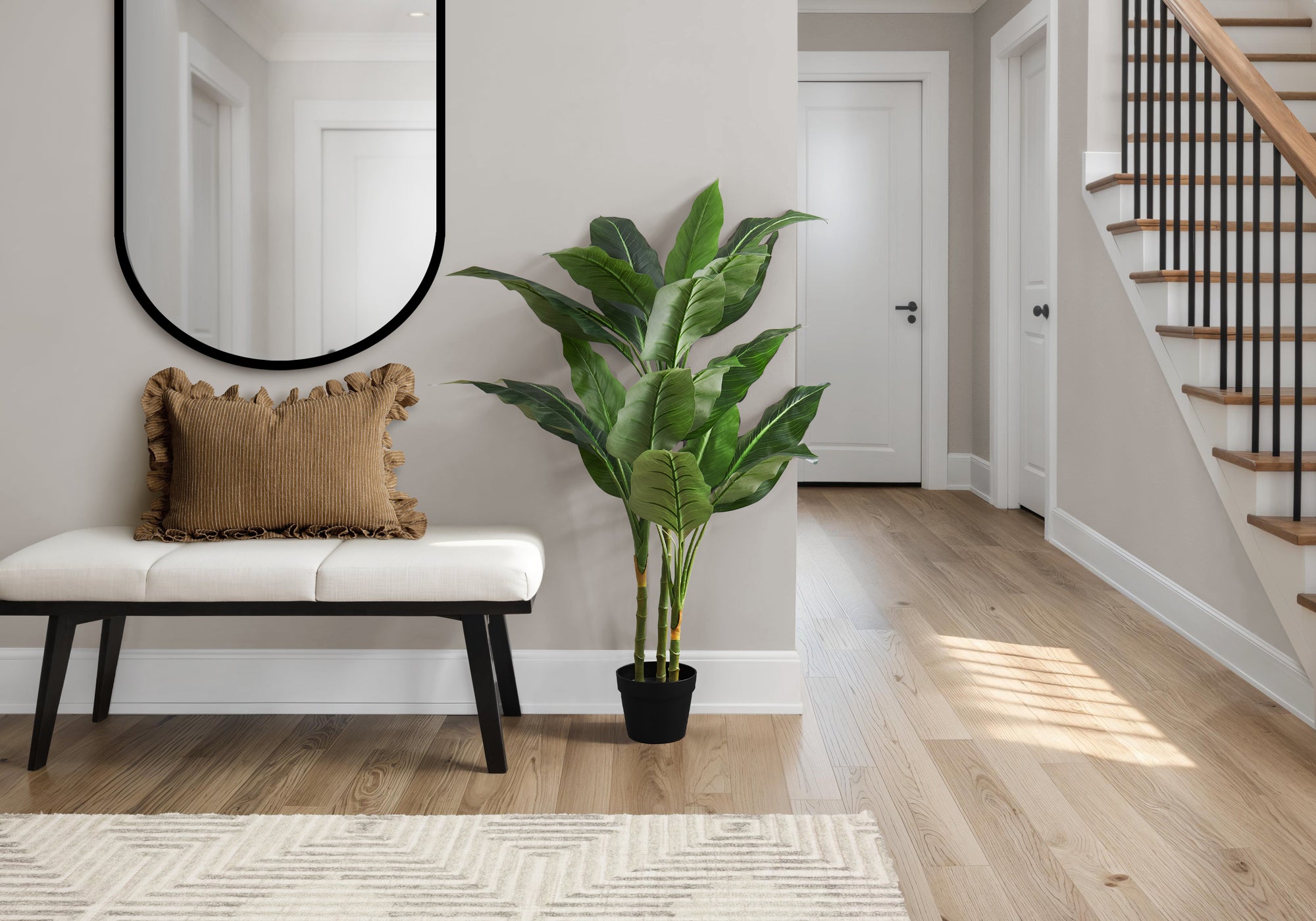 Emmali - Artificial Plant 42" Tall Evergreen Tree Indoor Faux Fake Floor