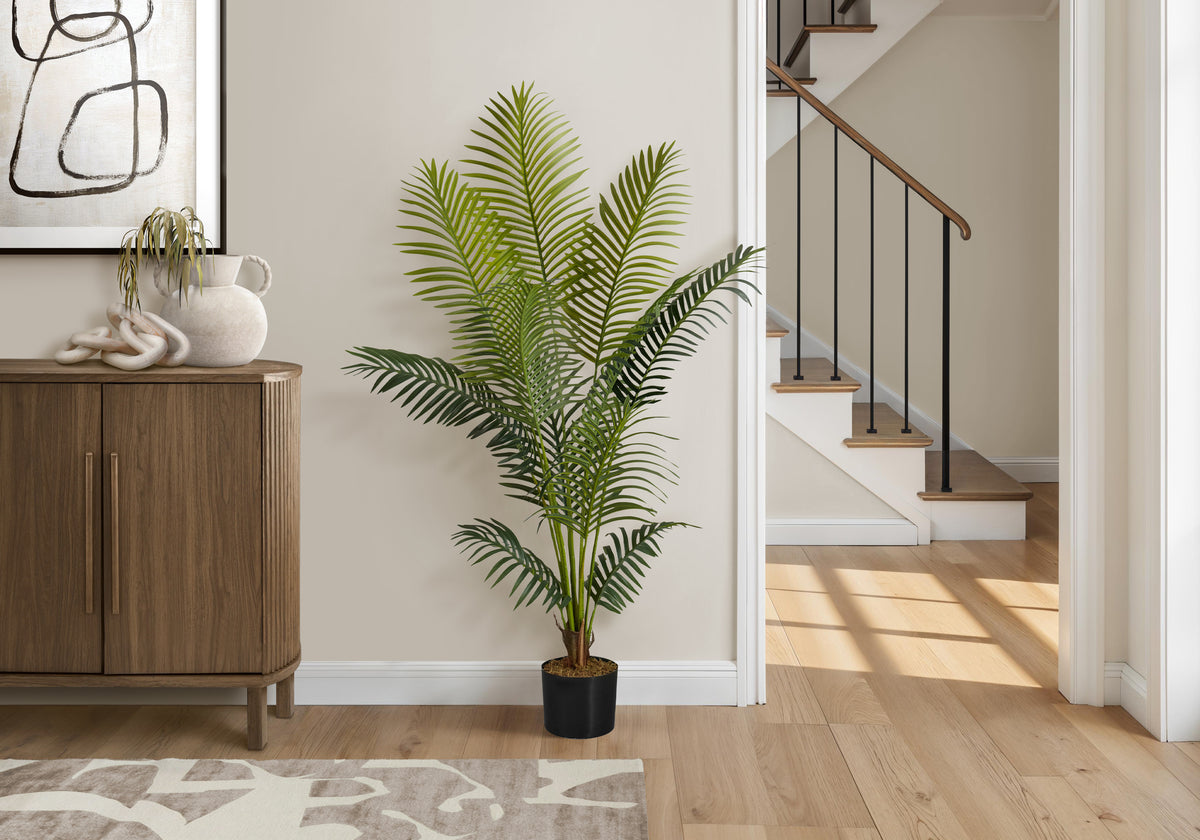 Alaya - Artificial Plant 57" Tall Palm Tree Indoor Faux Fake Floor