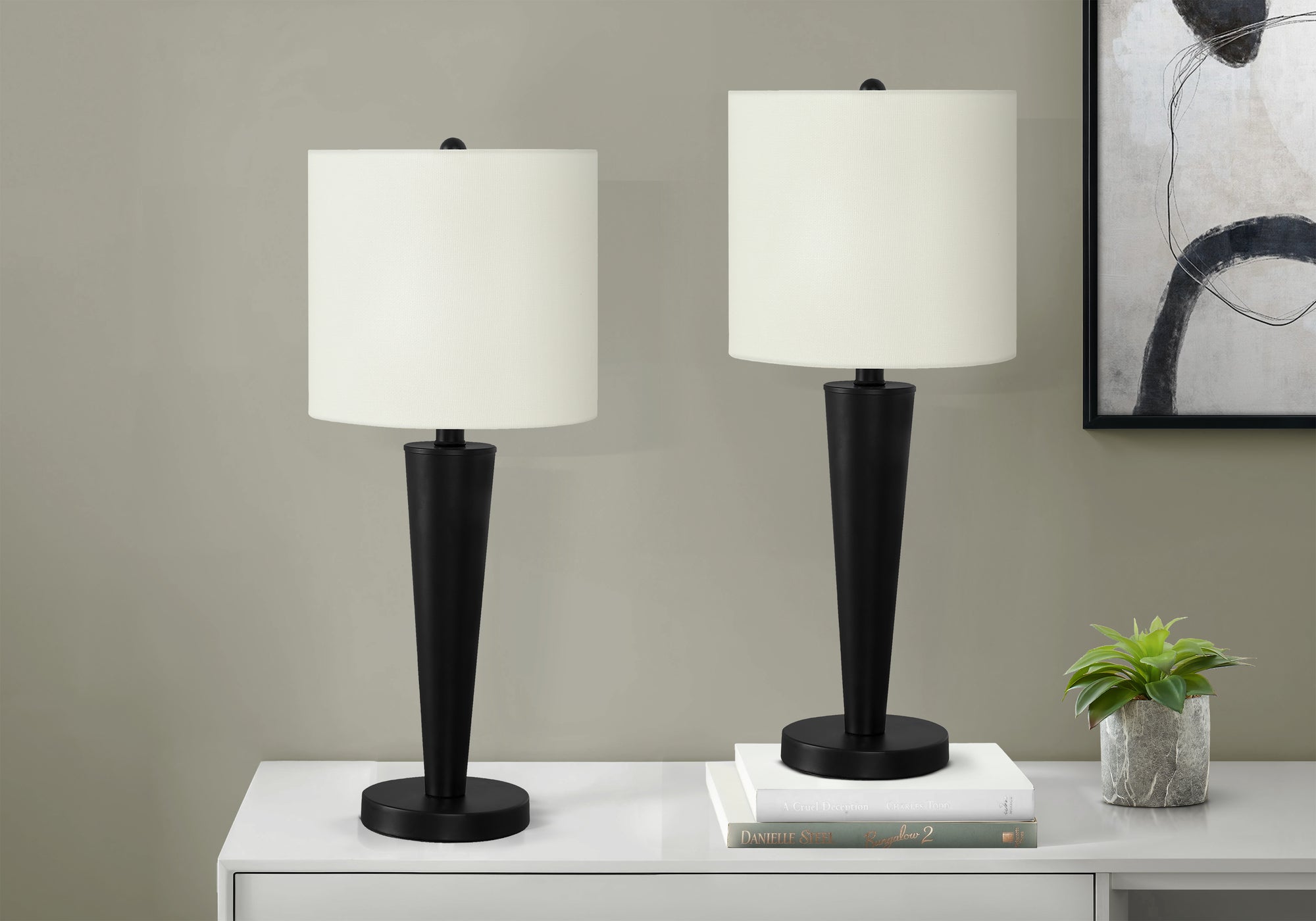 Linnet - Lighting Set Of 2 24"H Table Lamp Usb Port Included
