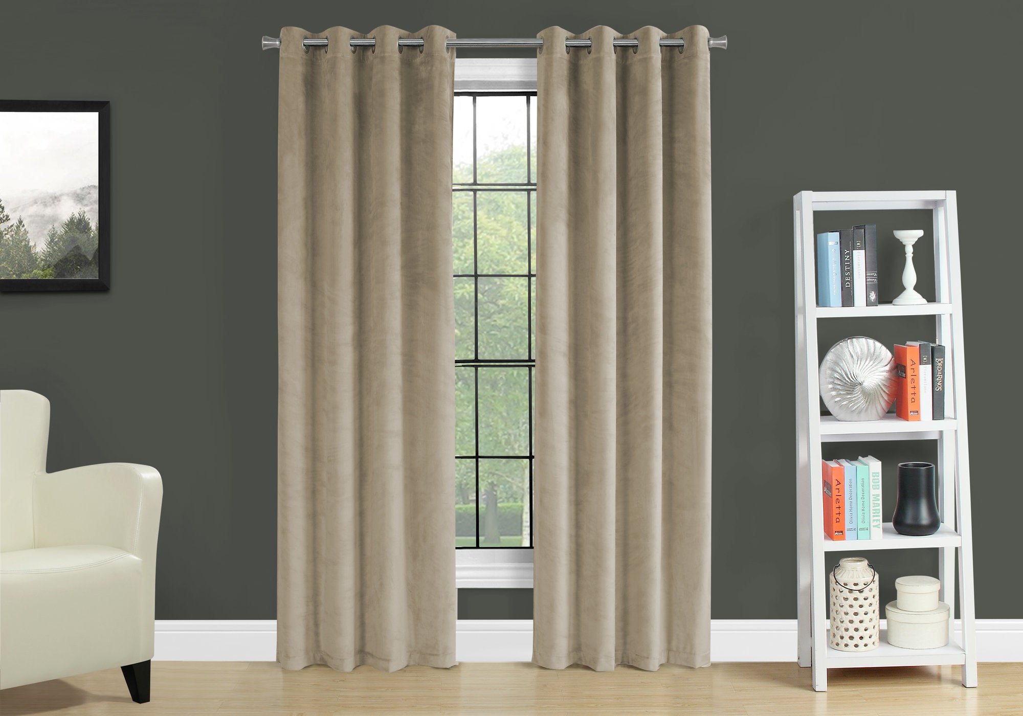 Adriano - Curtain Panel 2pcs Set 54"W X 95"L Room Darkening Grommet