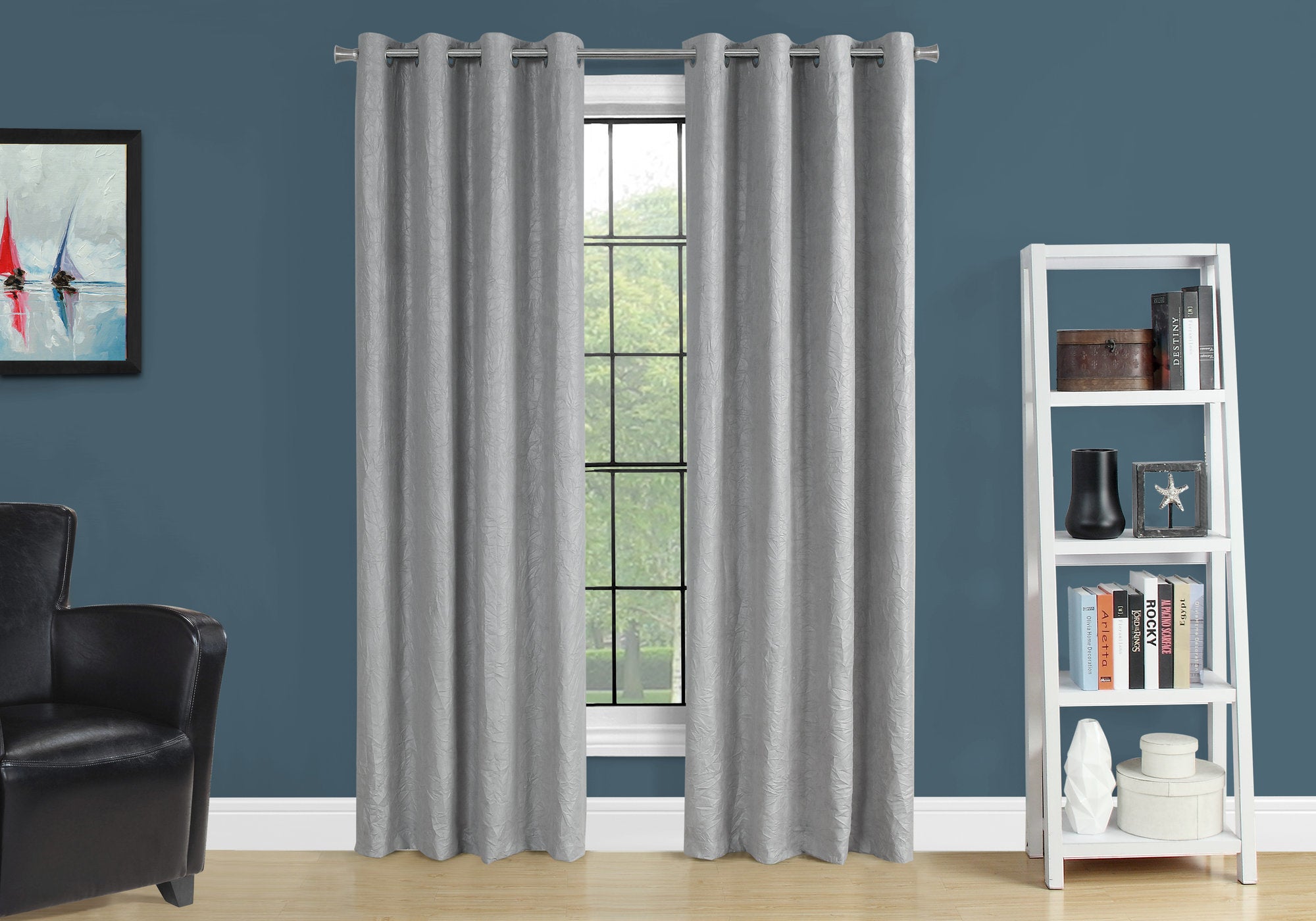 Azmi - Curtain Panel 2pcs Set 54"W X 95"L Room Darkening Grommet