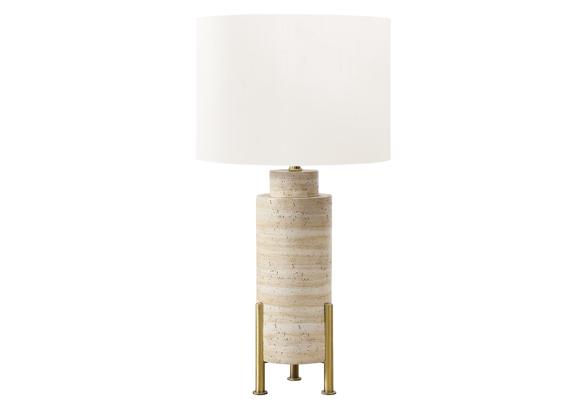 Lighting, 30"H, Table Lamp, Beige Resin, Ivory / Cream Shade, Transitional