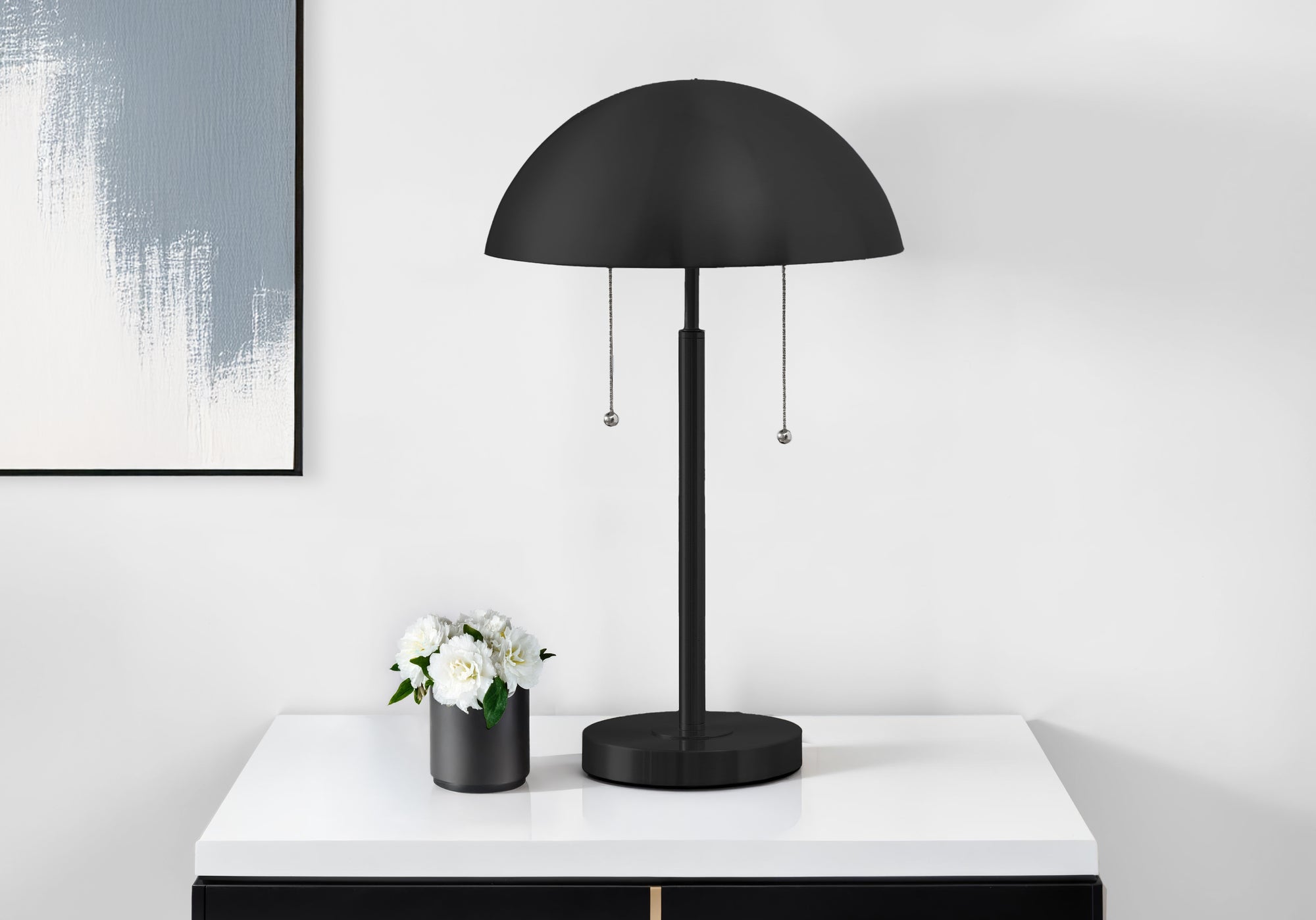 Jaelyn - Lighting 20"H Table Lamp Black Metal Contemporary