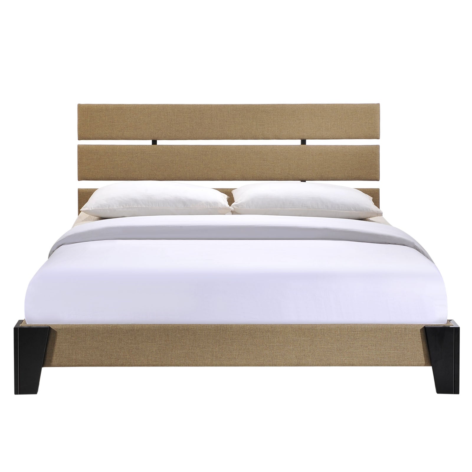 Zoe Latte Queen Fabric Bed