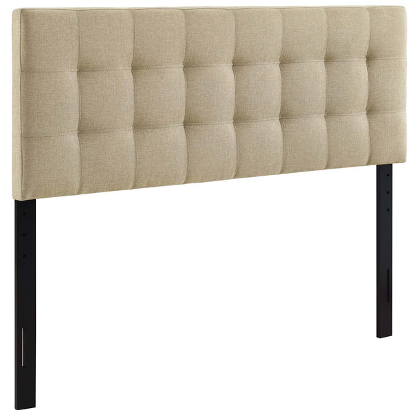 Lily Upholstered Fabric King Headboard, Beige
