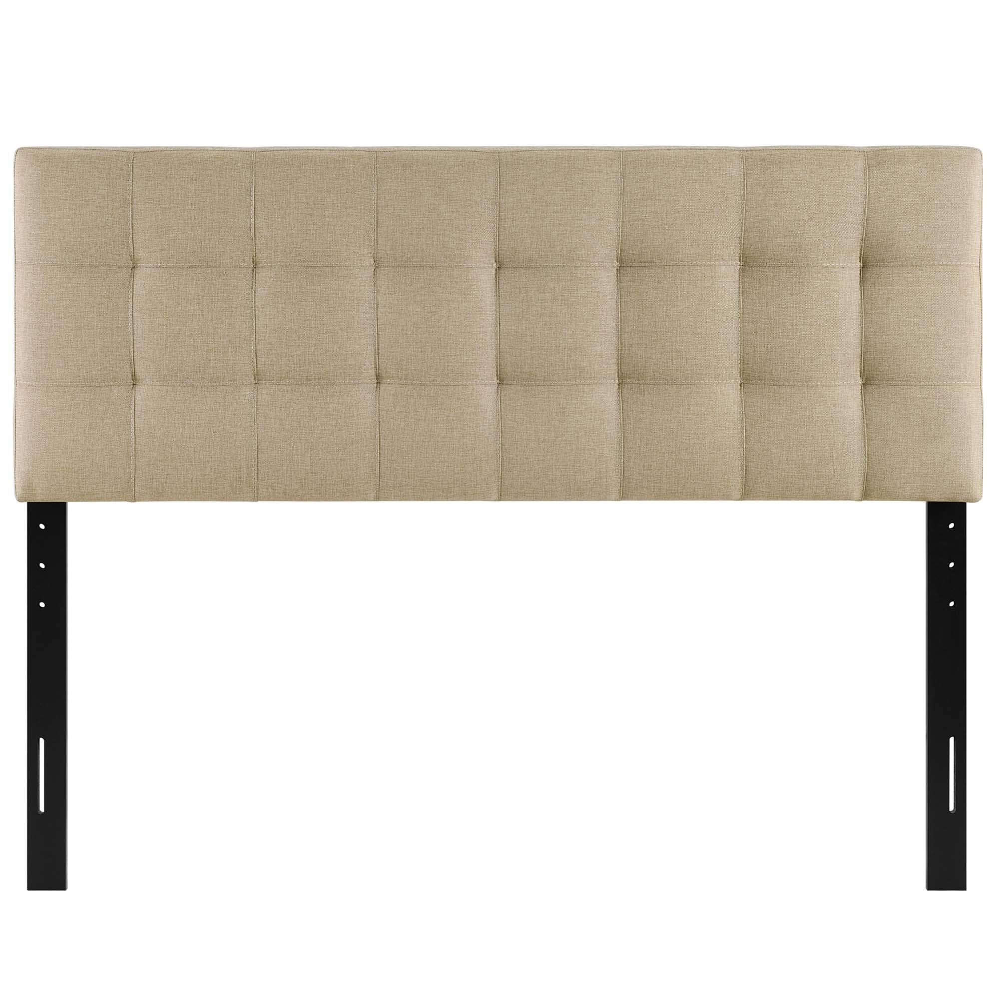 Lily Upholstered Fabric Full Headboard, Beige